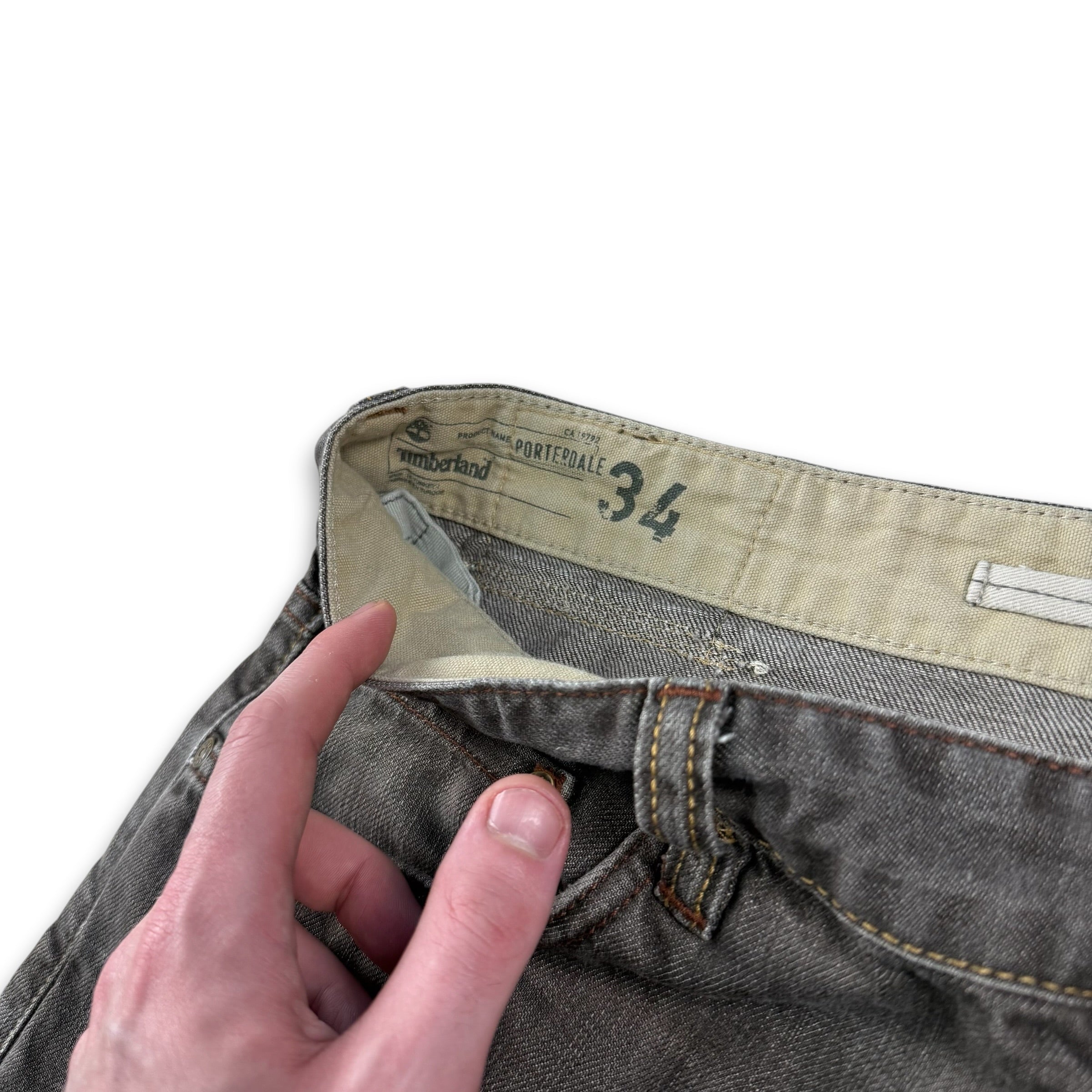 Timberland 2000's distressed bootcut denim jeans (L)