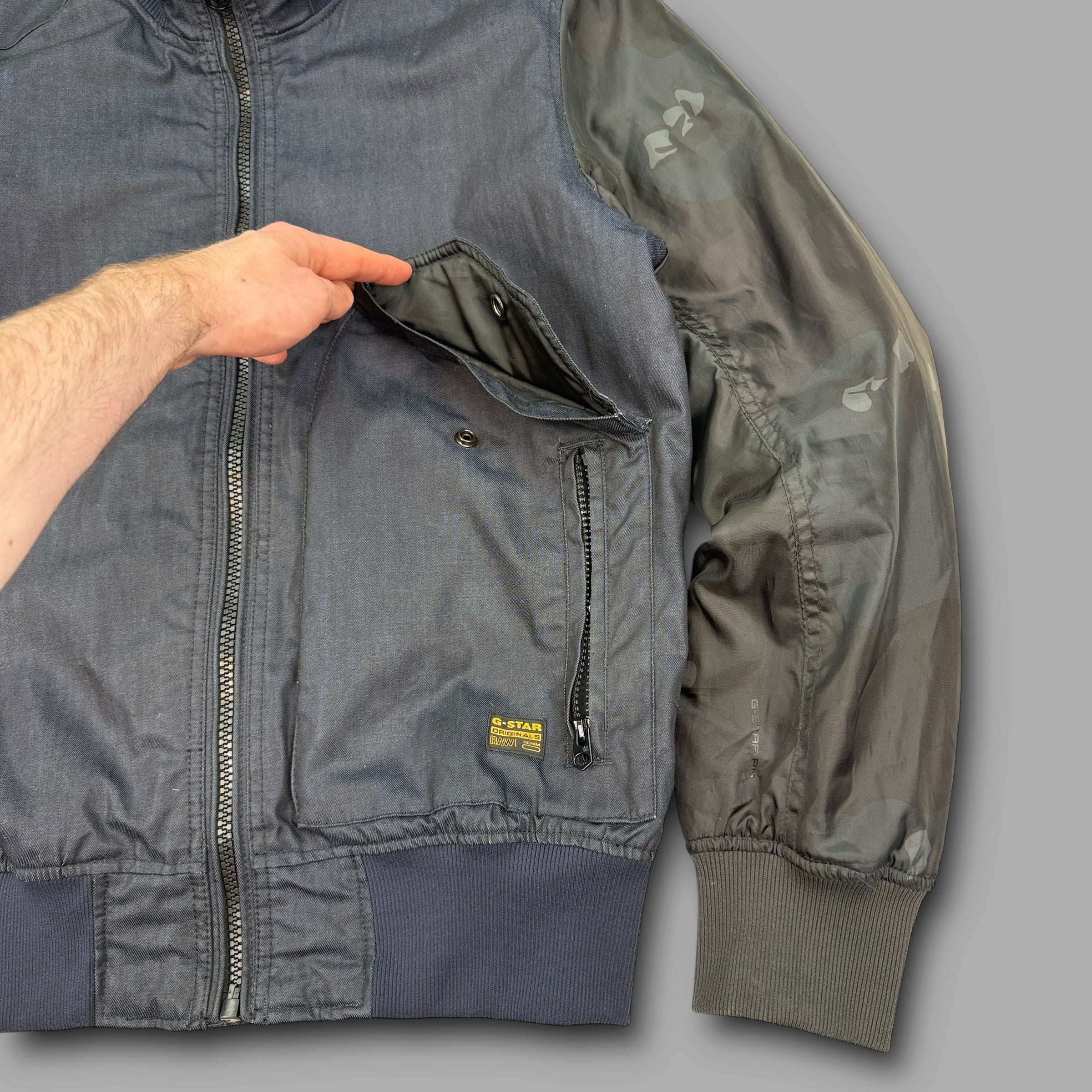 Gstar RAW 2000's technical zip-up hybrid jacket (L)