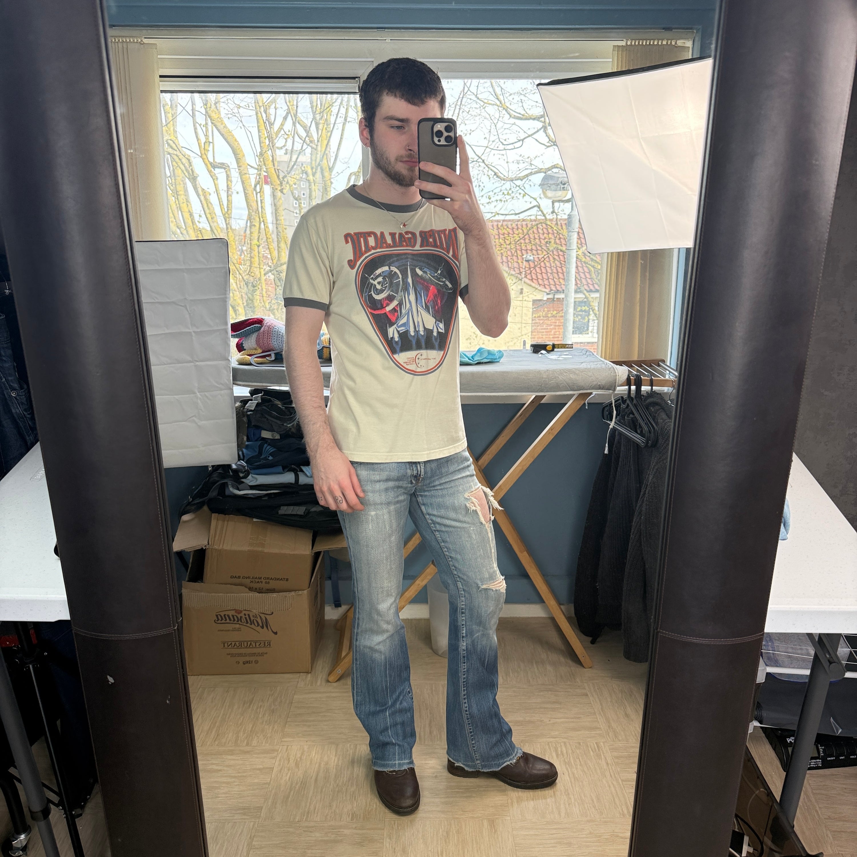Diesel 2000's inter galactic graphic ringer tee (M)
