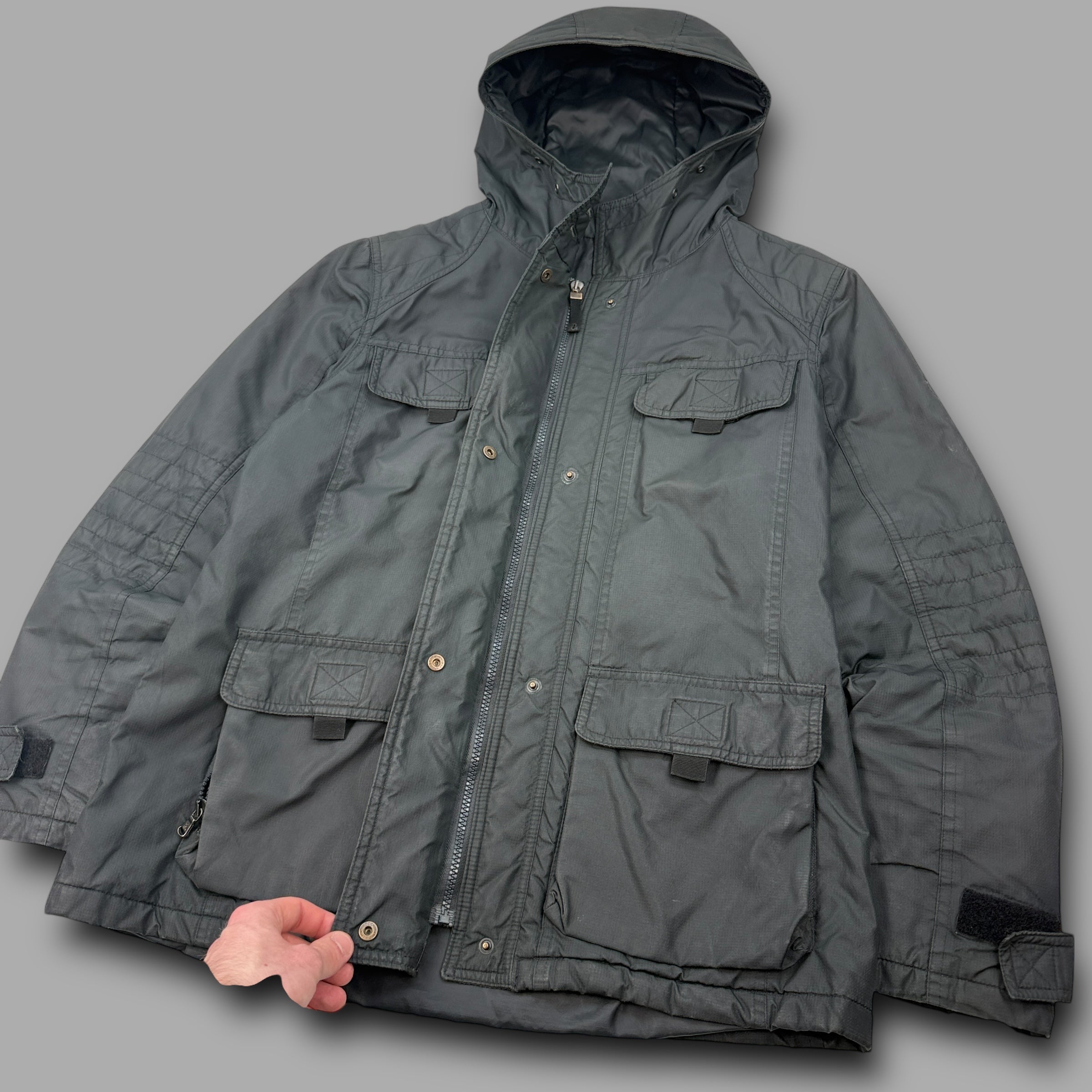 Dolce and gabanna 2000's technical multi-pocket nylon parka jacket (S-M)