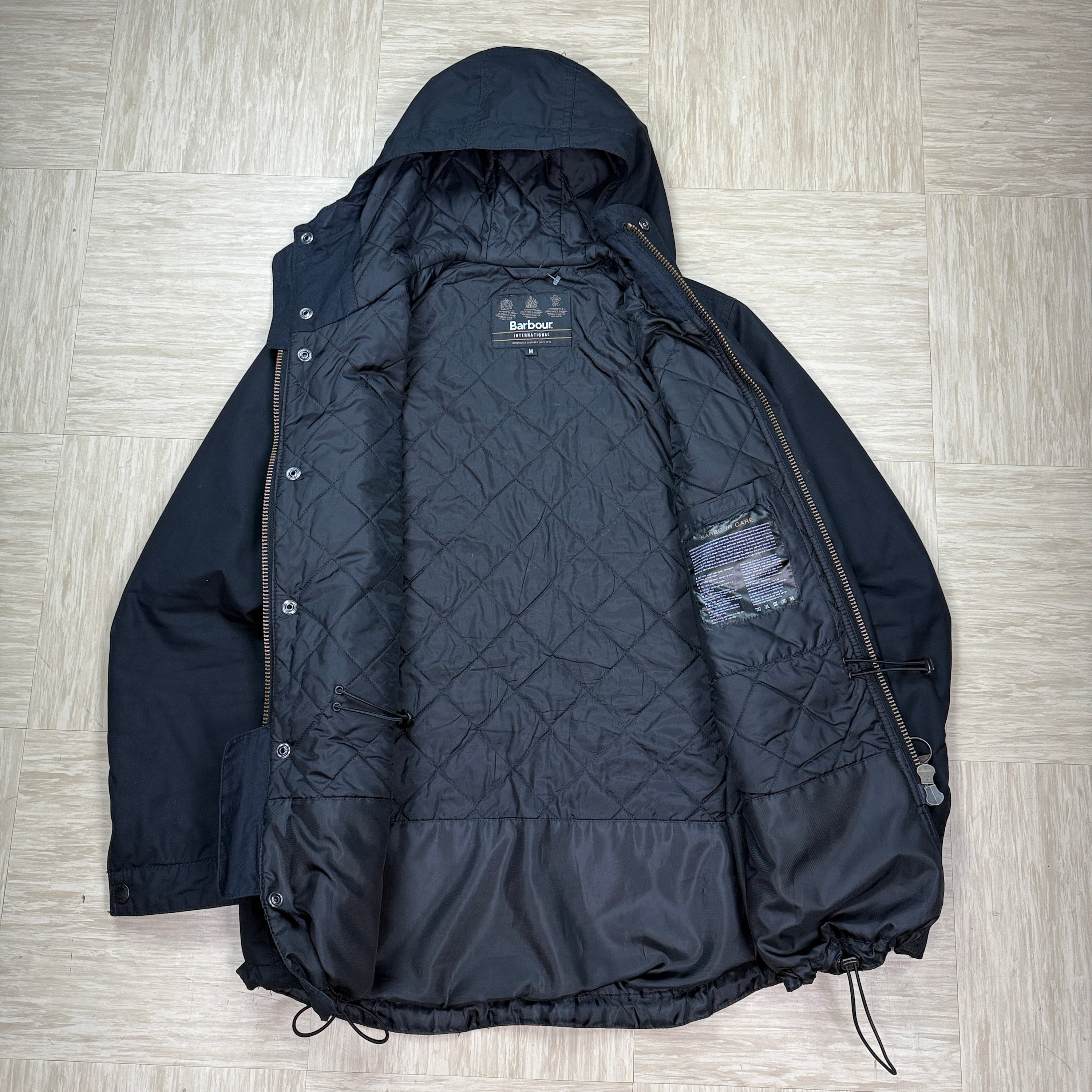 Barbour 2000's technical multi-pocket ninja hood parka jacket (M)