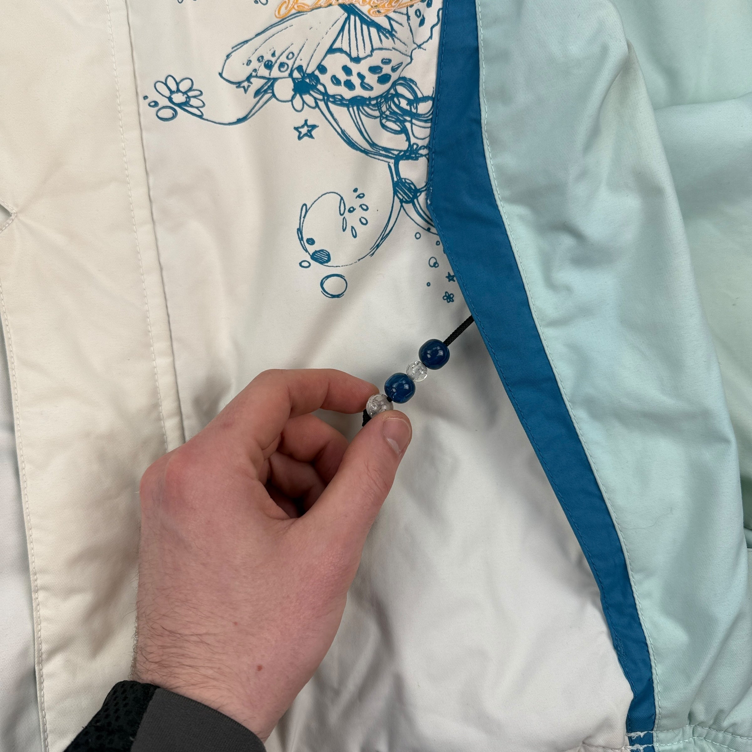 Billabong 2000's technical panelled fur hood ski jacket (XL) wms