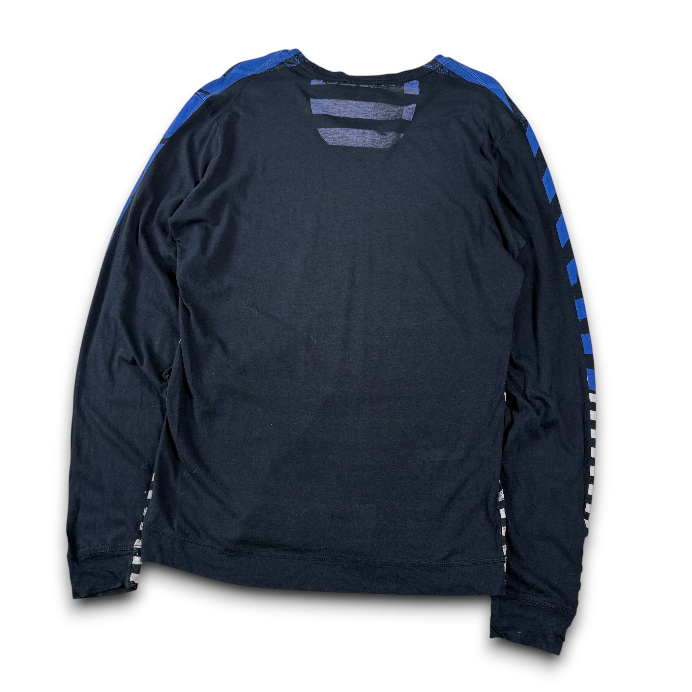 Diesel black label 2000's horizontal stripe fitted long sleeve (S)