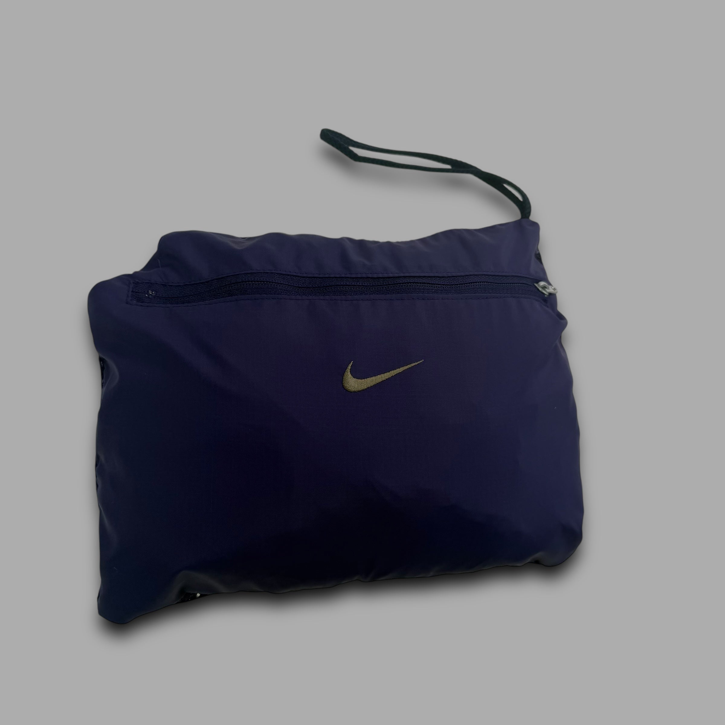 Nike 1990's packable full zip cropped nylon windbreaker (S)