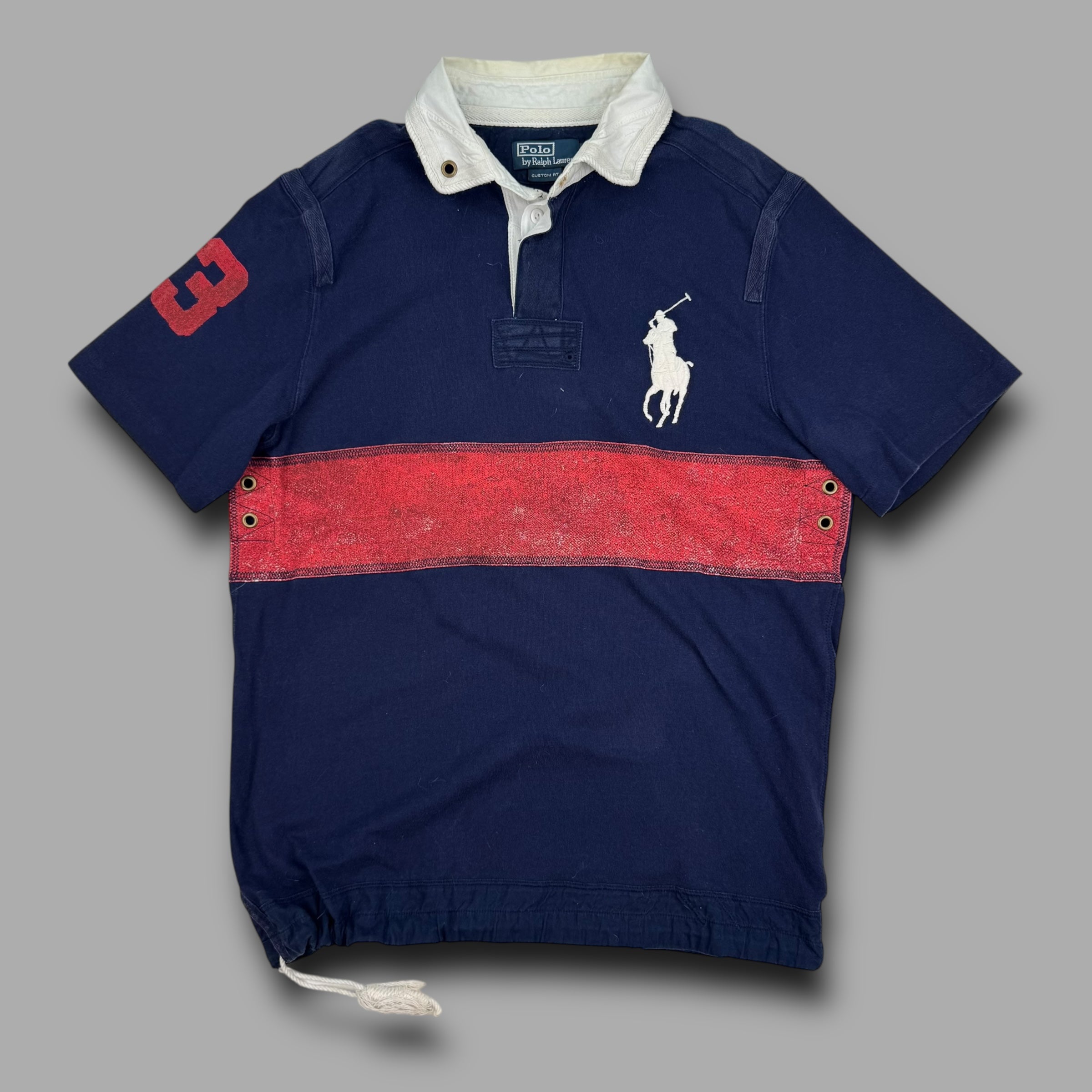 Ralph Lauren 2000's embroidered big pony rugby polo shirt (L)