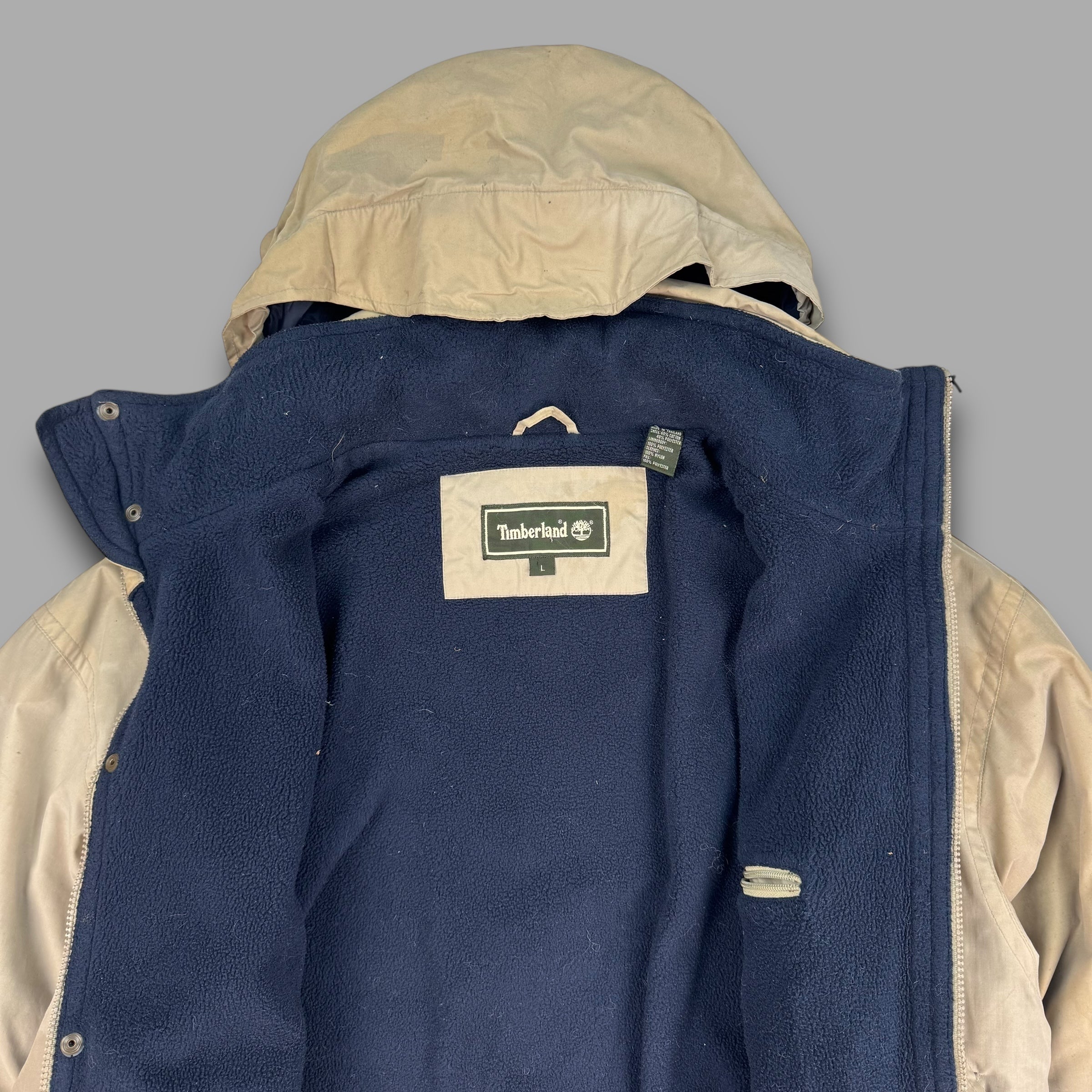 Timberland 1997 technical dual pocket softshell fleece jacket (L)