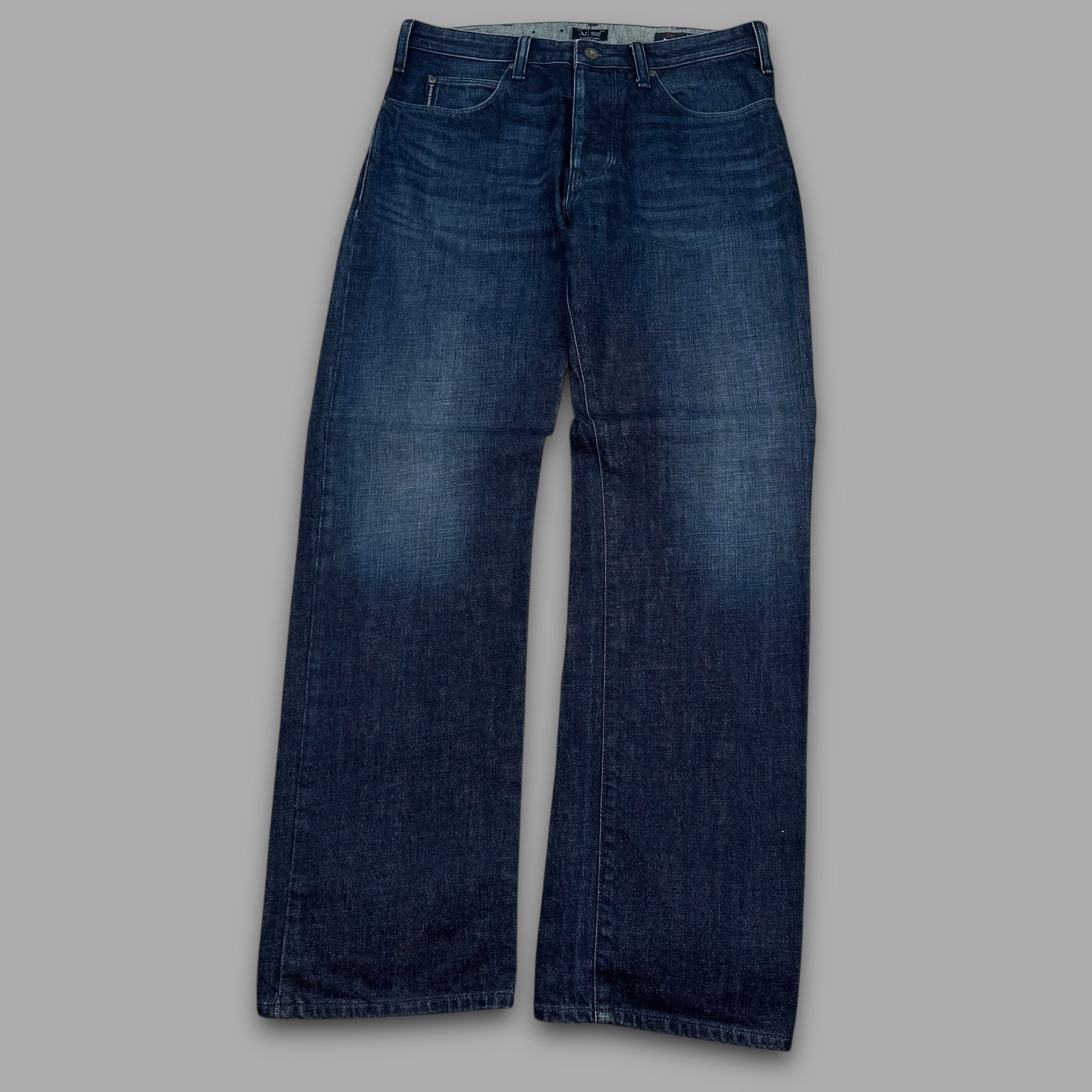 Armani 2000's dark denim relaxed straight fit jeans (S-M)