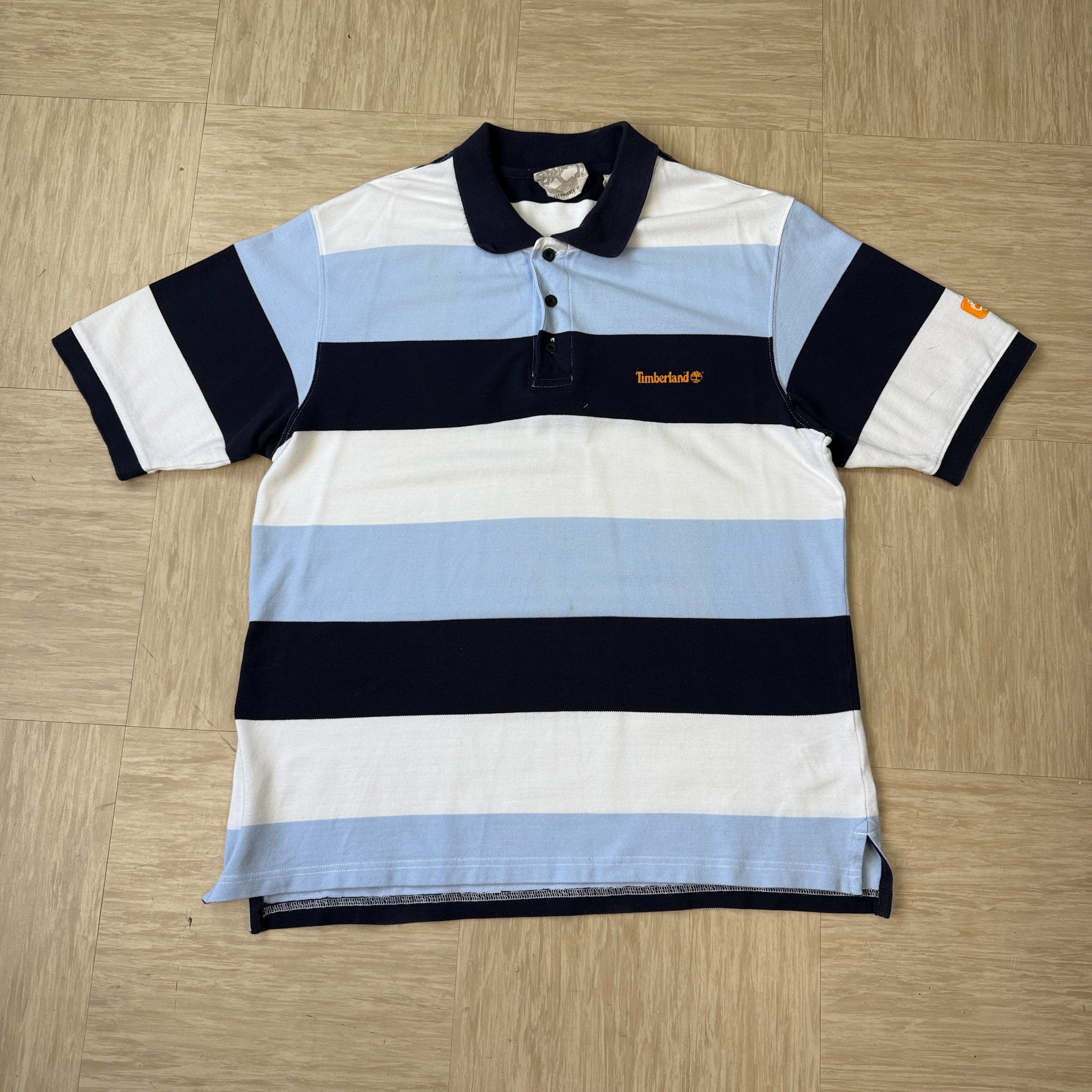 Timberland 2006 horizontal striped polo shirt (L)