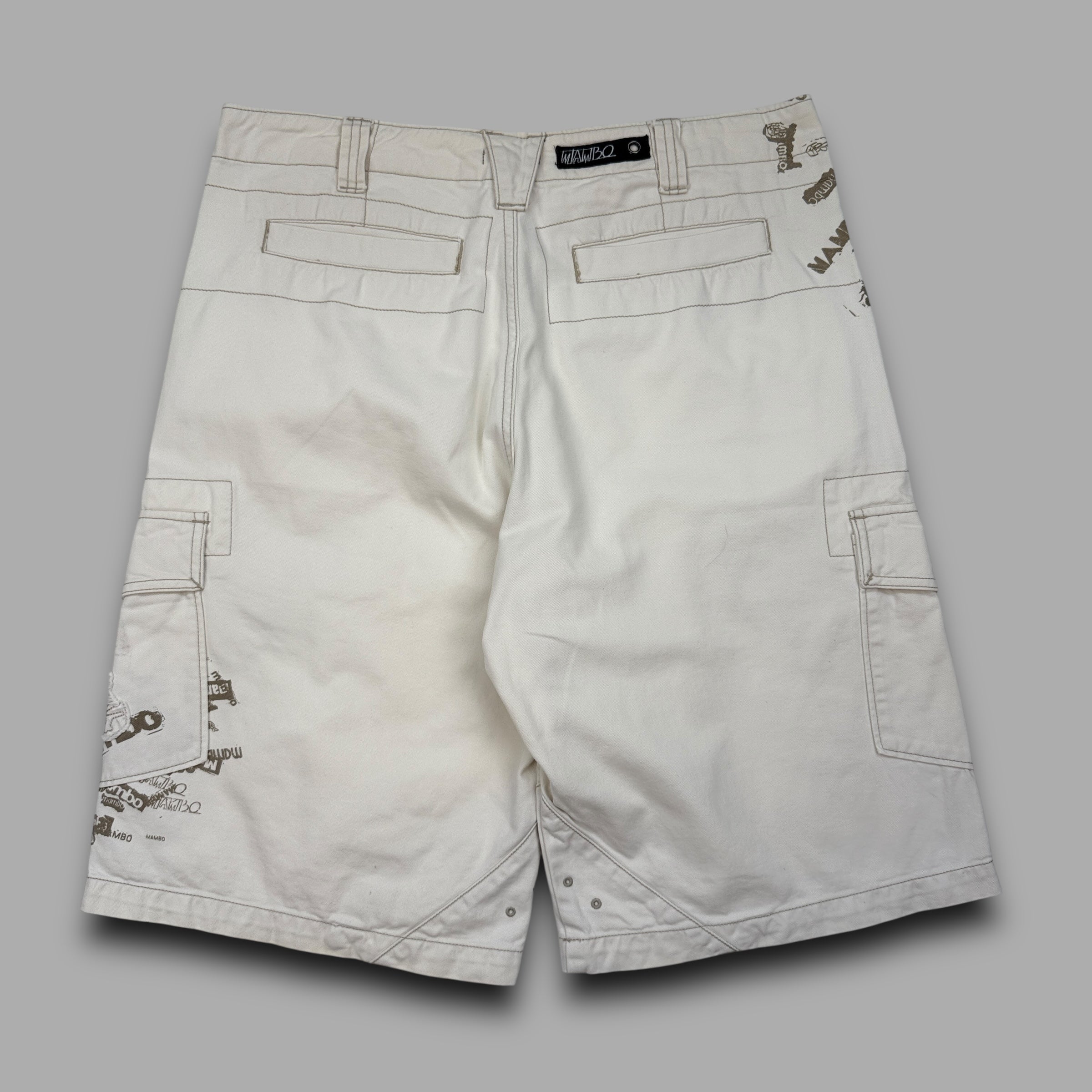 Mambo 2000's panelled baggy jean shorts (M)