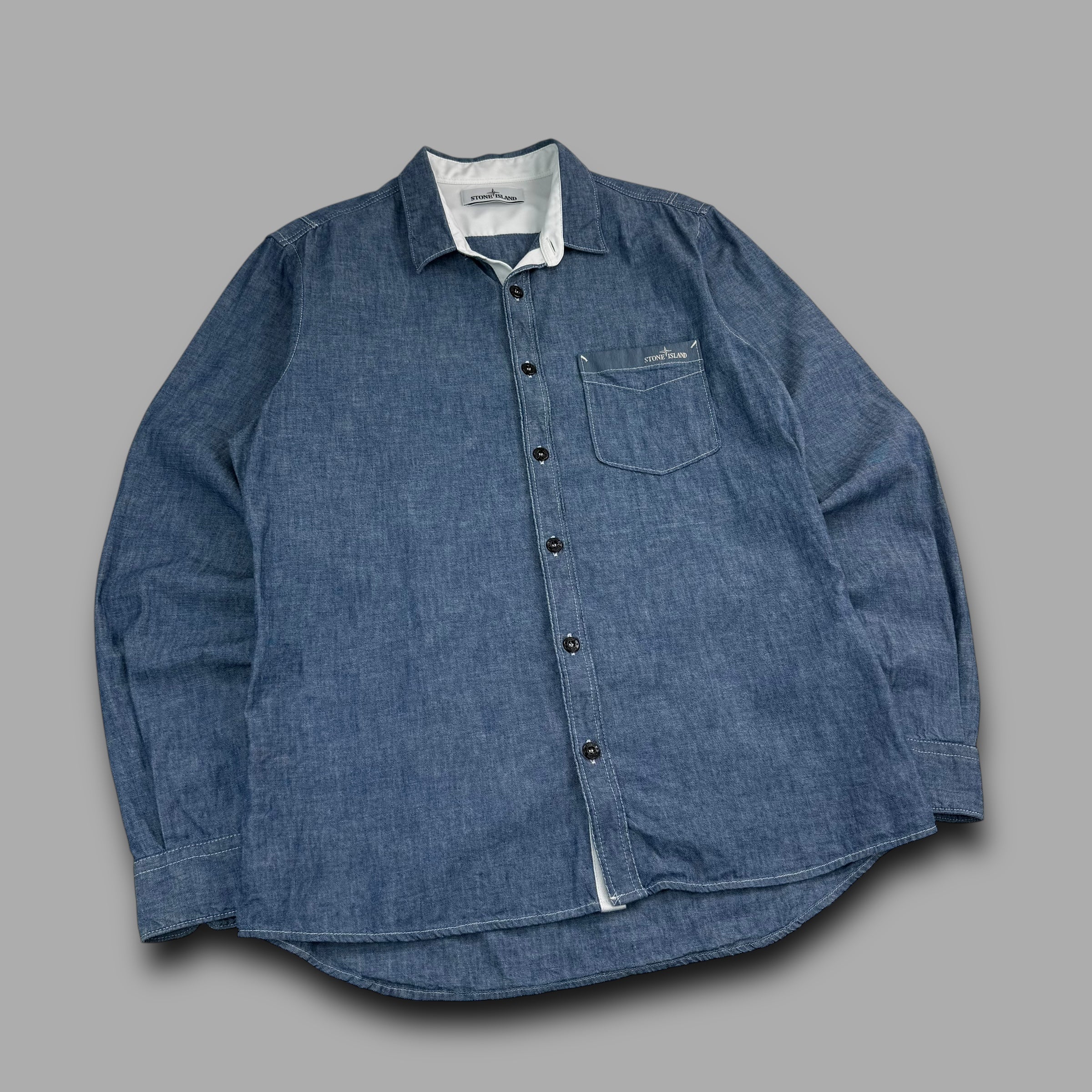 Stone island denim overshirt (L)