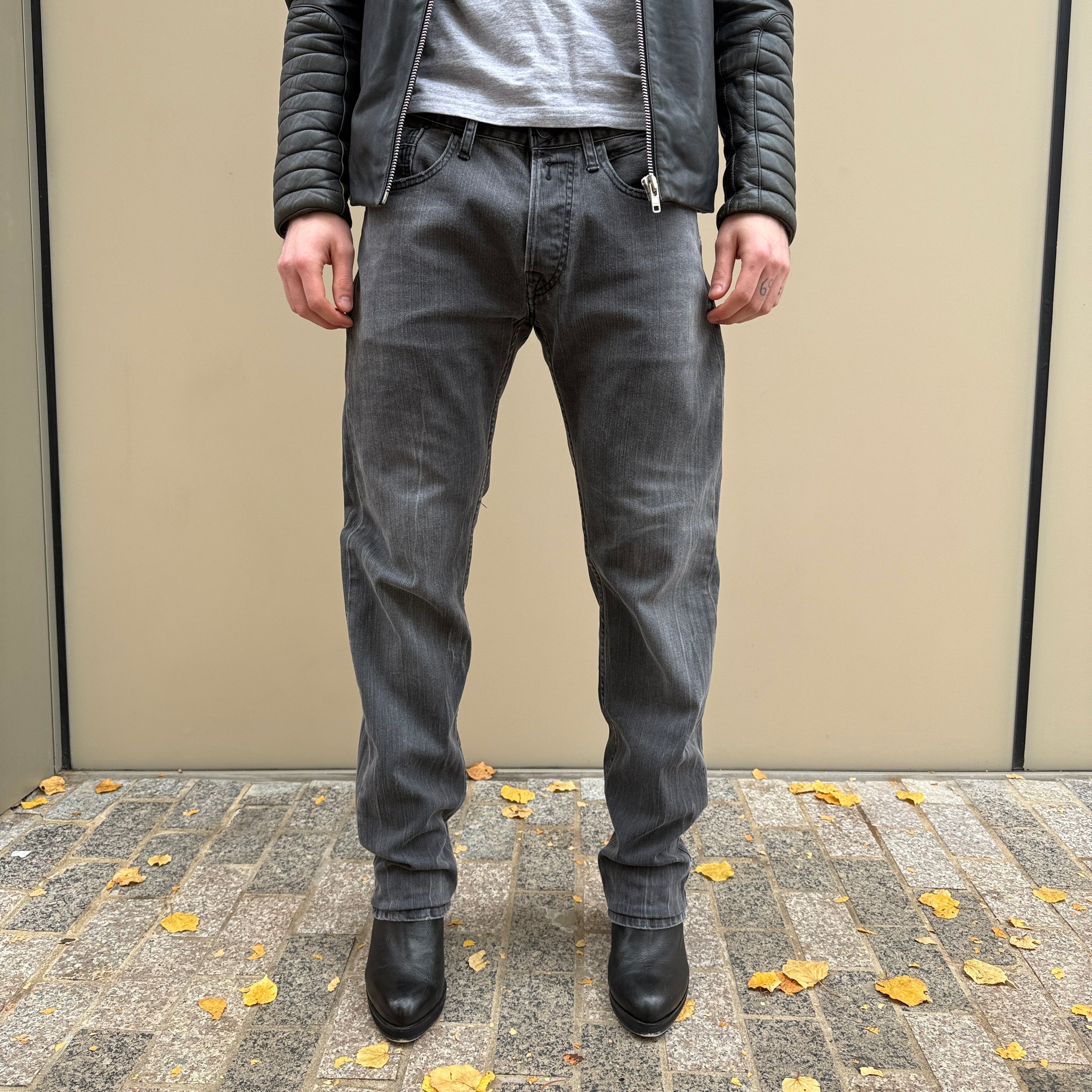 Replay 2000's washed straight fit bootcut denim jeans (M)