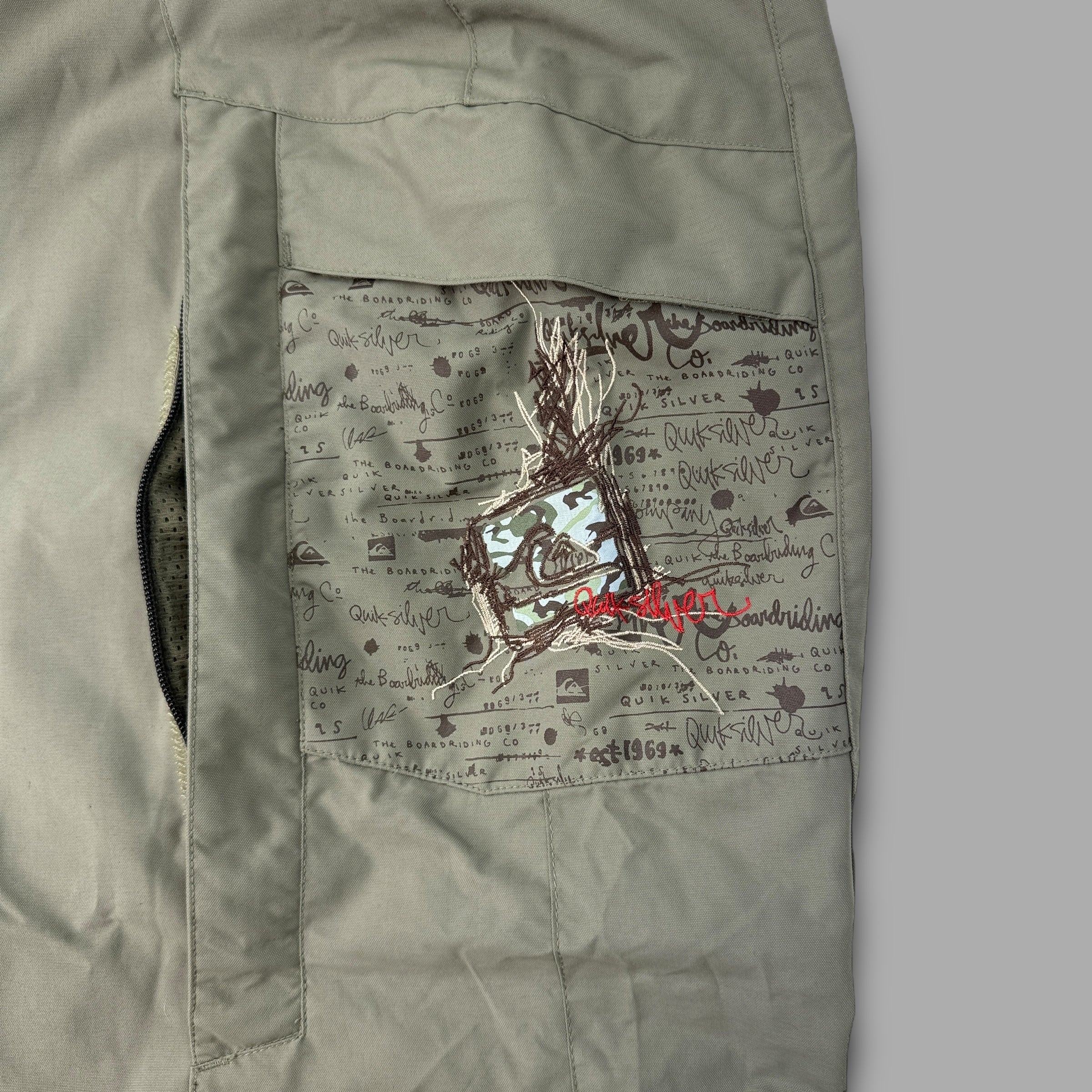 Quiksilver x-series 2000's technical baggy ski sallopettes (L)