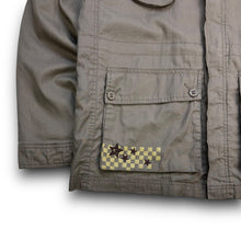 Load image into Gallery viewer, Quiksilver 2000’s multi-pocket embroidered zip-up overshirt (XL)
