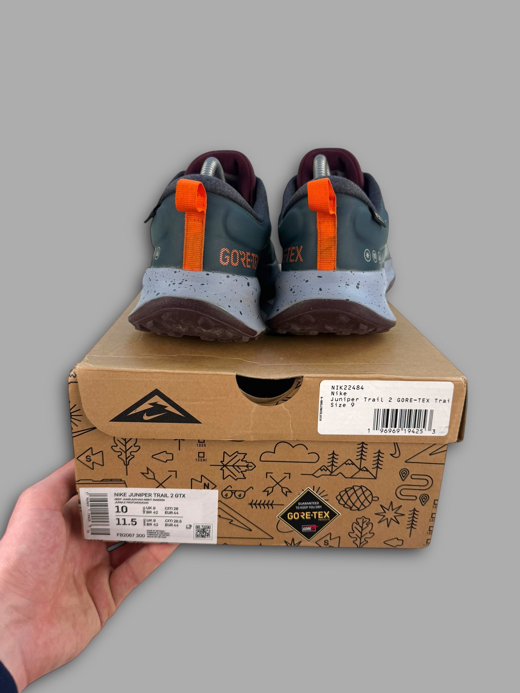 Nike juniper trail 2 gore-tex running trainer (UK9)