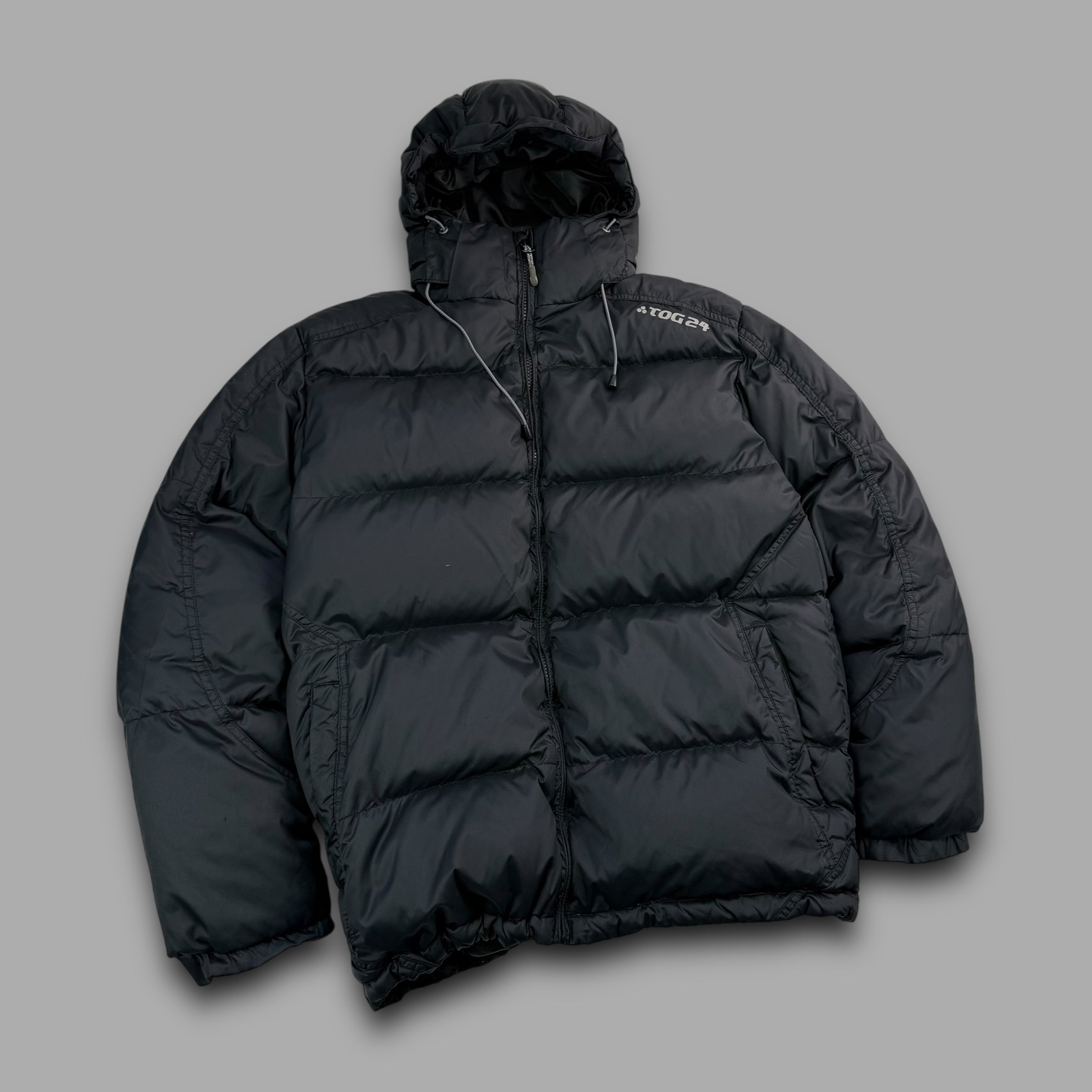 Tog24 2000's technical paneled downfilled puffer jacket (S)