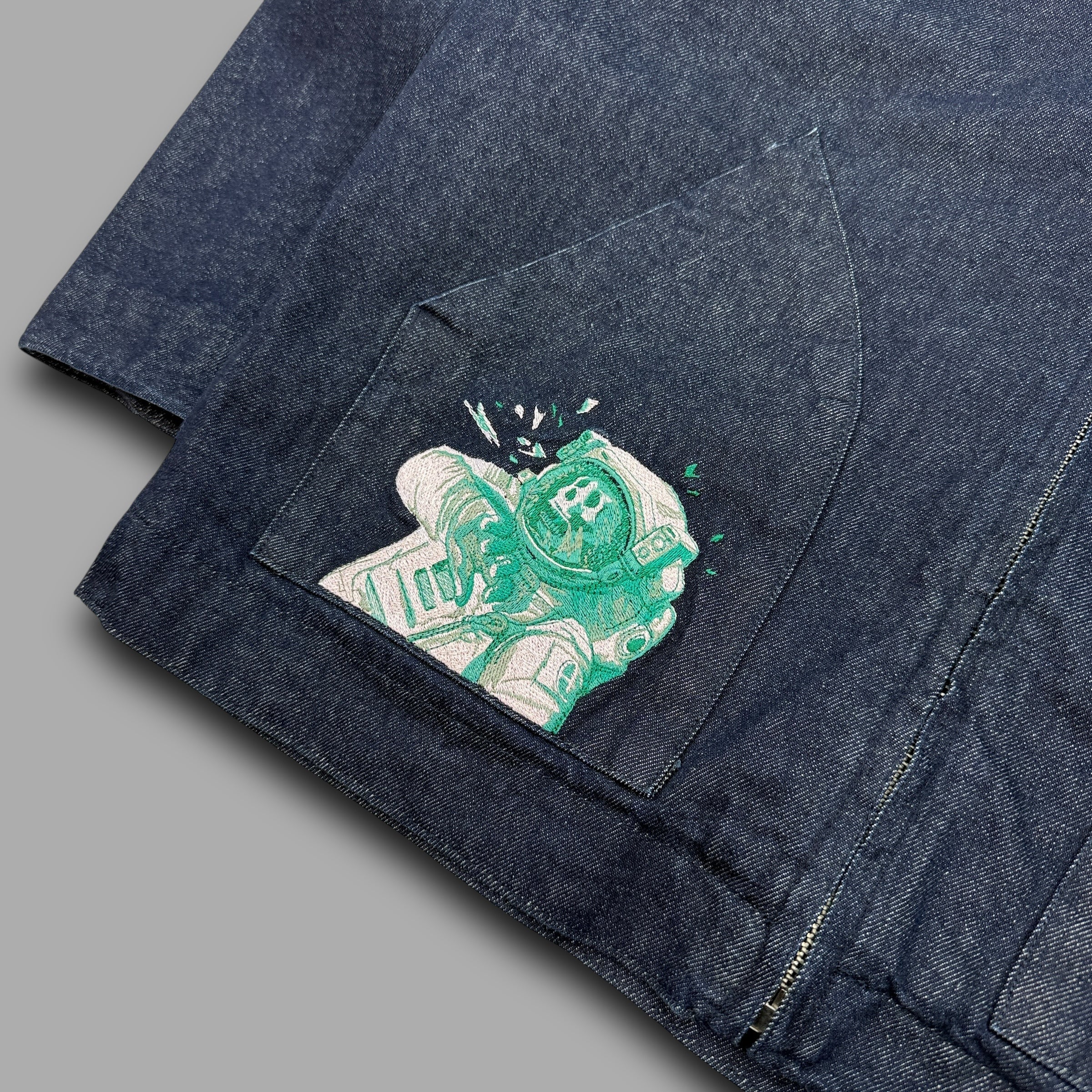 Derschutze embroidered asteroids workwear jacket (L)