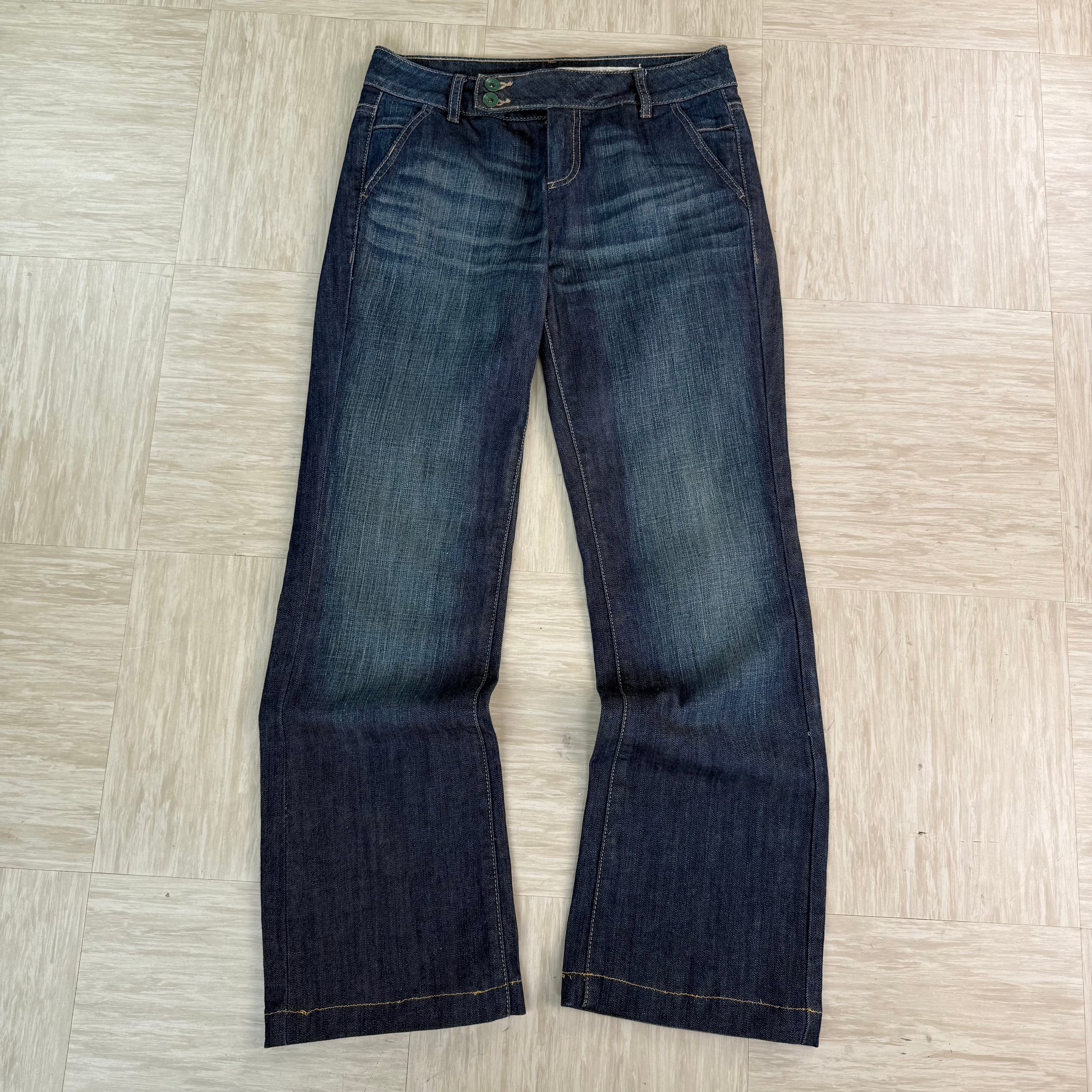 DKNY 2000's dark denim relaxed bootcut jeans (S)