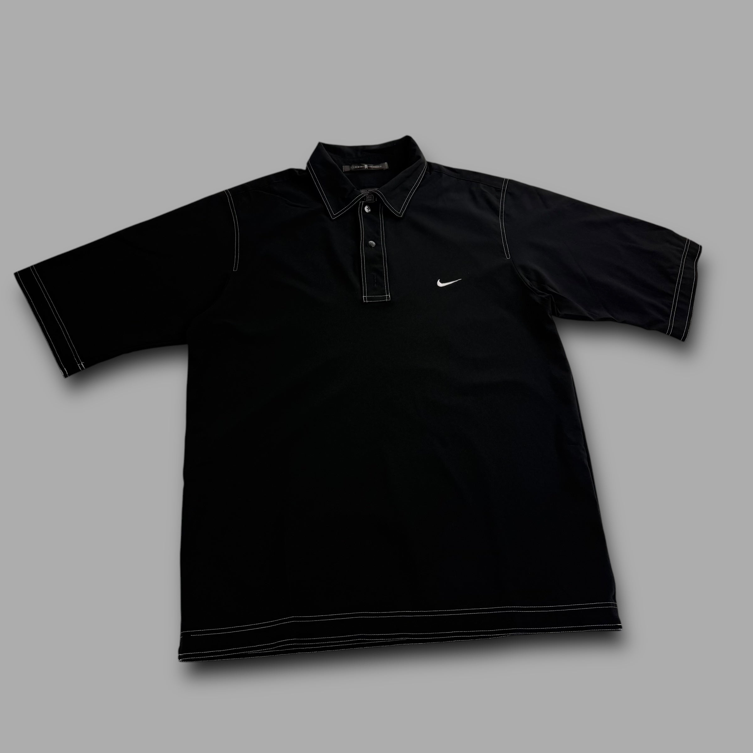 Nike golf 2000's tiger woods contrast stitch polo shirt (S)