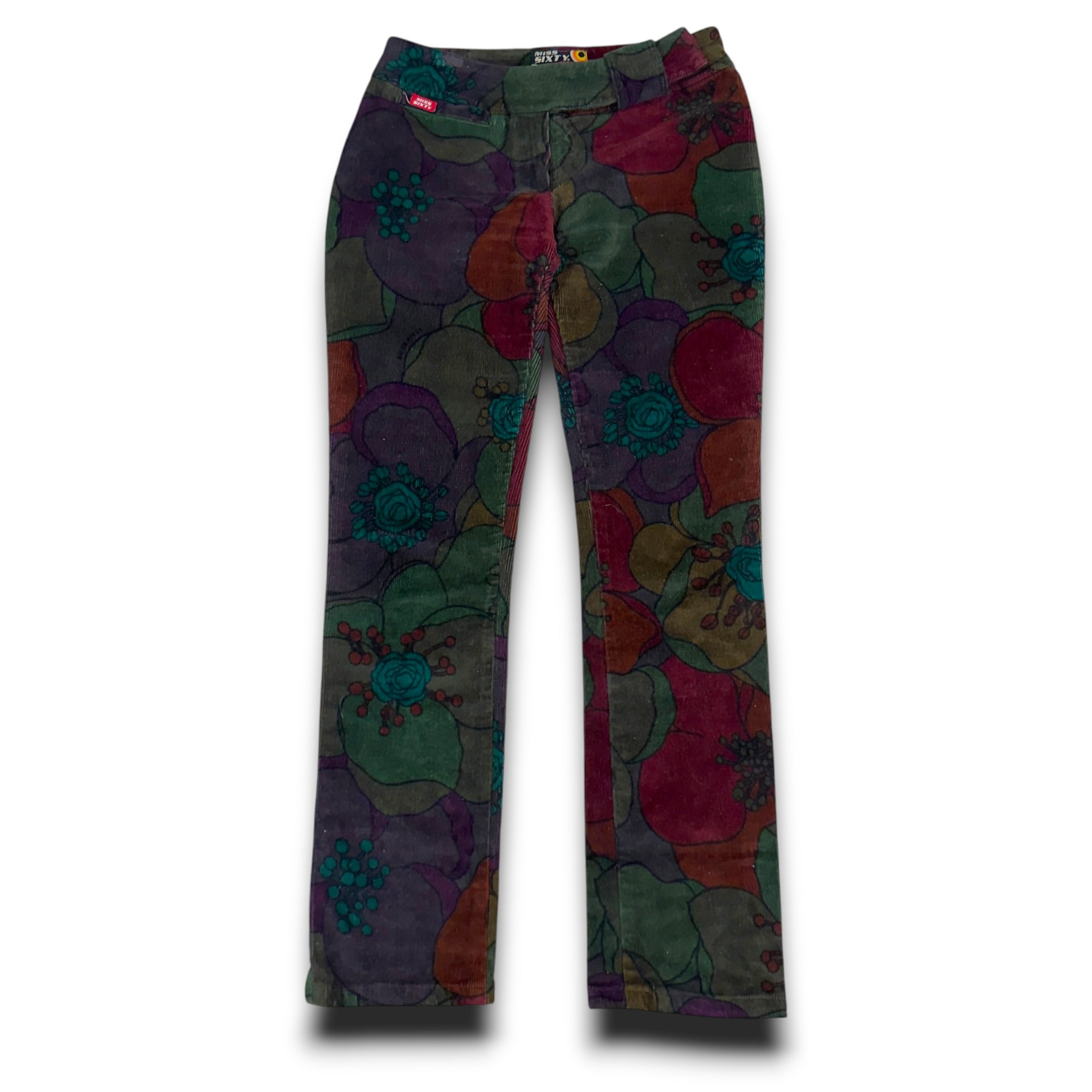 Miss sixty 2000's low Roxy corduroy pattered jeans (XS) wms