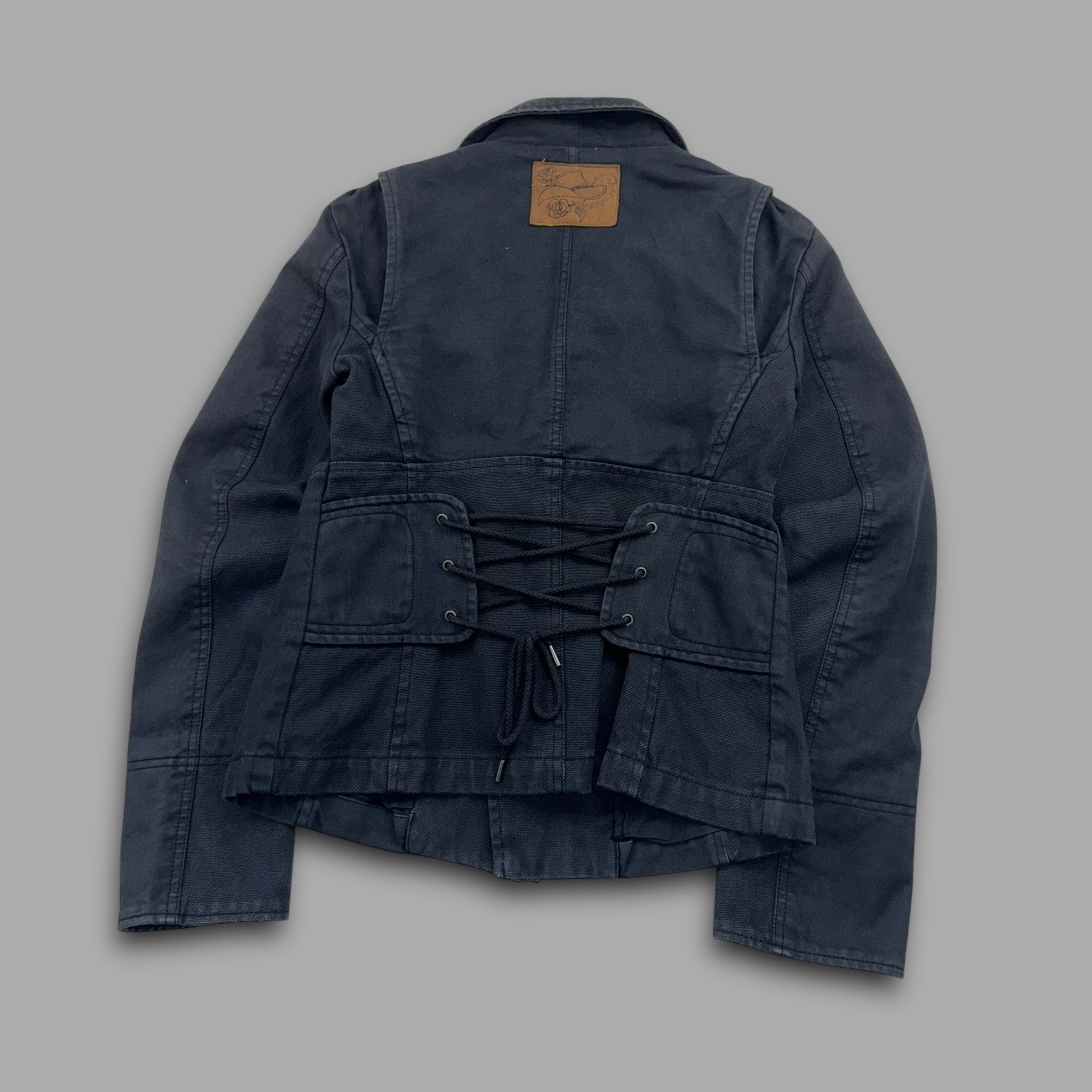Diesel 2000's technical asymmetrical metal closure nylon jacket (S) wms