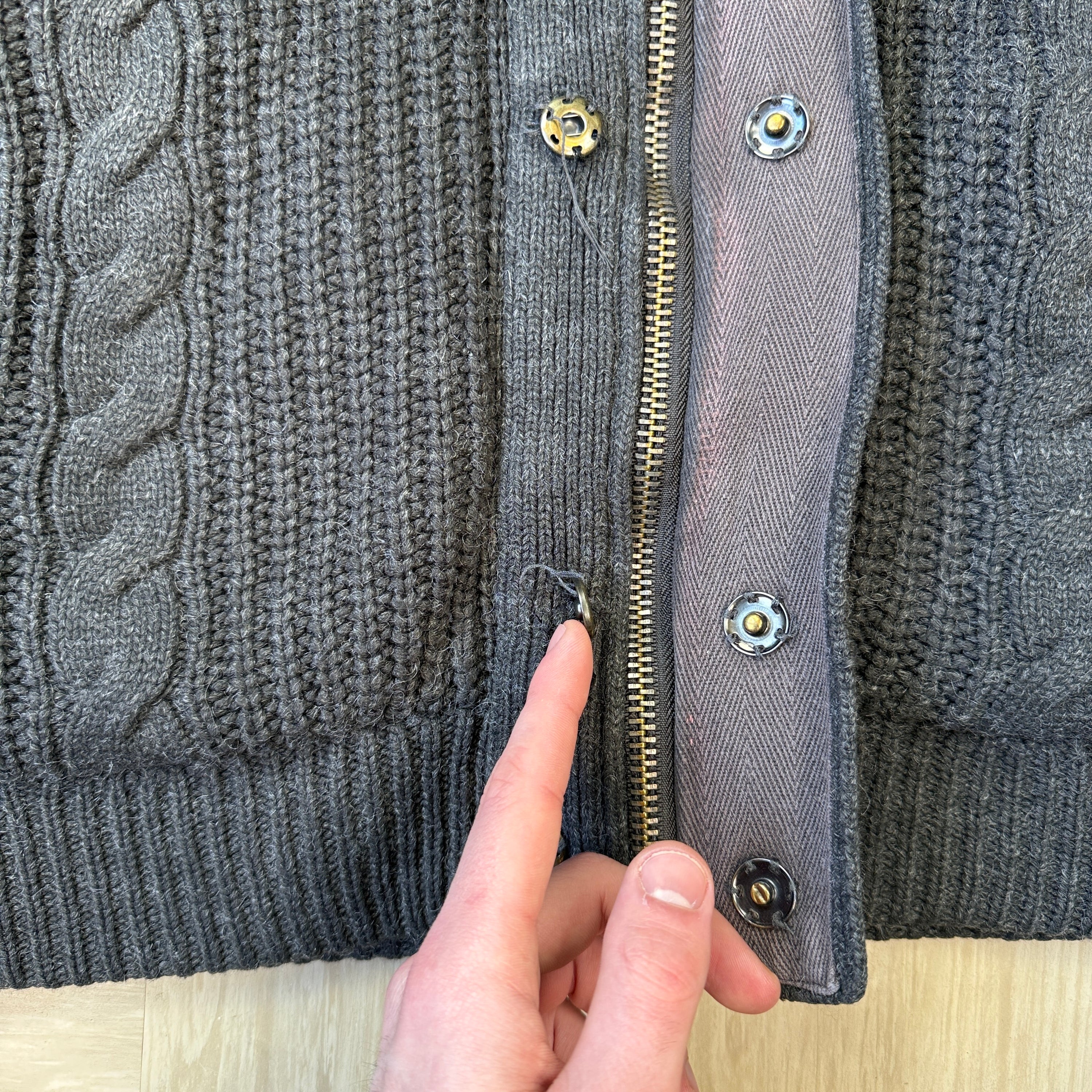 Firetrap 2000's heavy sherpa lined hooded knit jacket (XL)