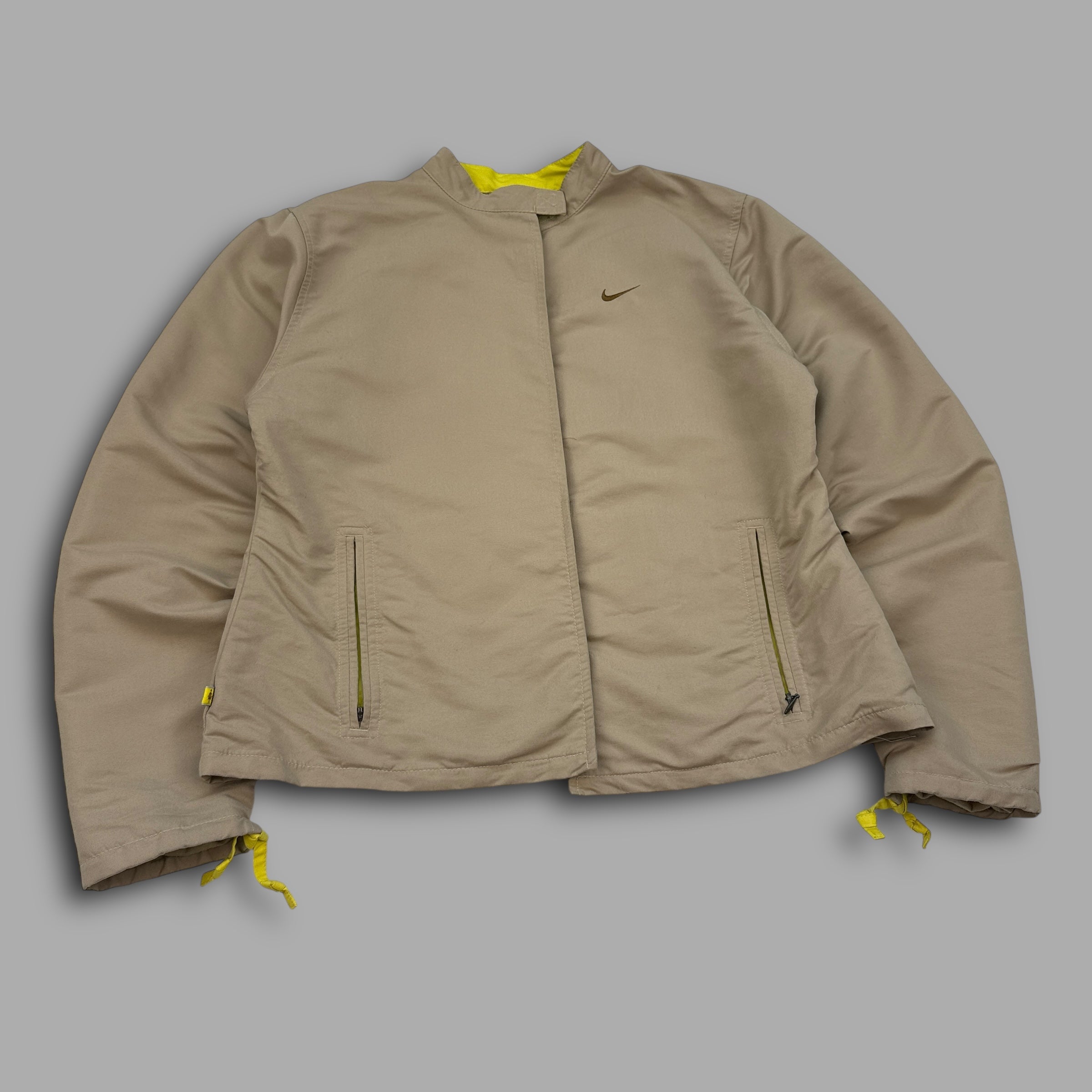 Nike 2000's technical asymmetrical velcro closure coach jacket (XS-S)
