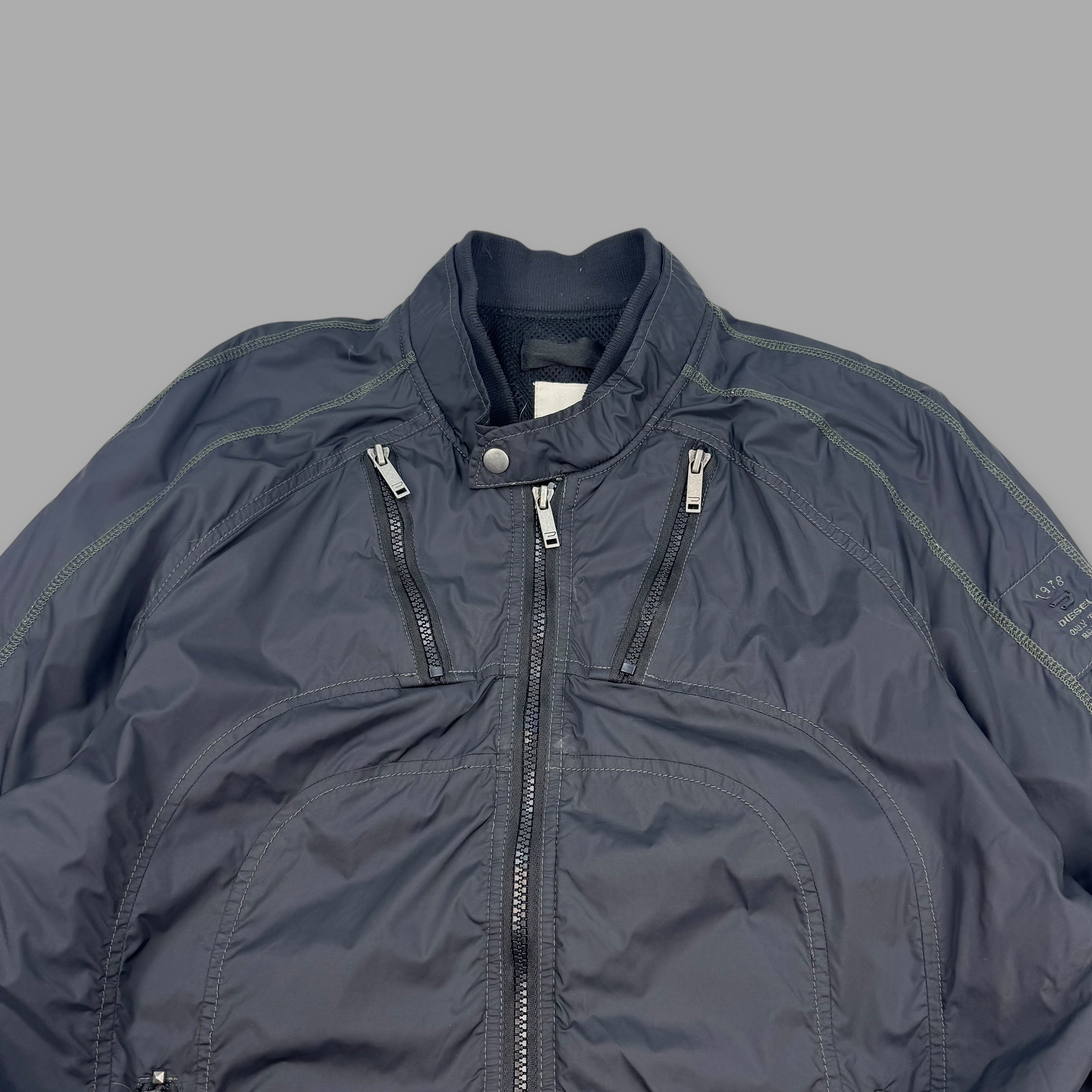 Diesel 2000's technical nylon contrast stitch lightweight jacket (L)