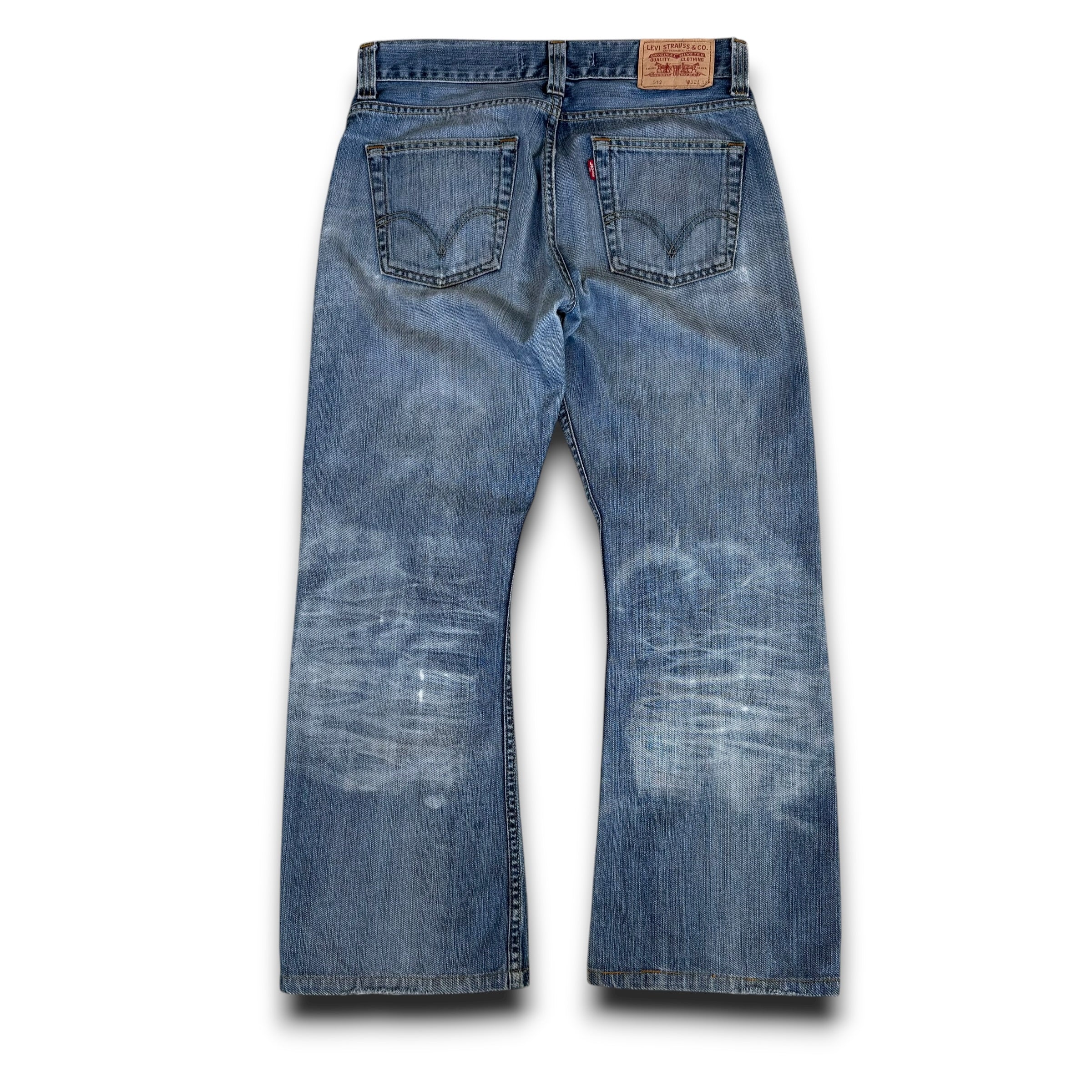 Levi's 512 2000's faded washed relaxed fit denim bootcut jeans (S)