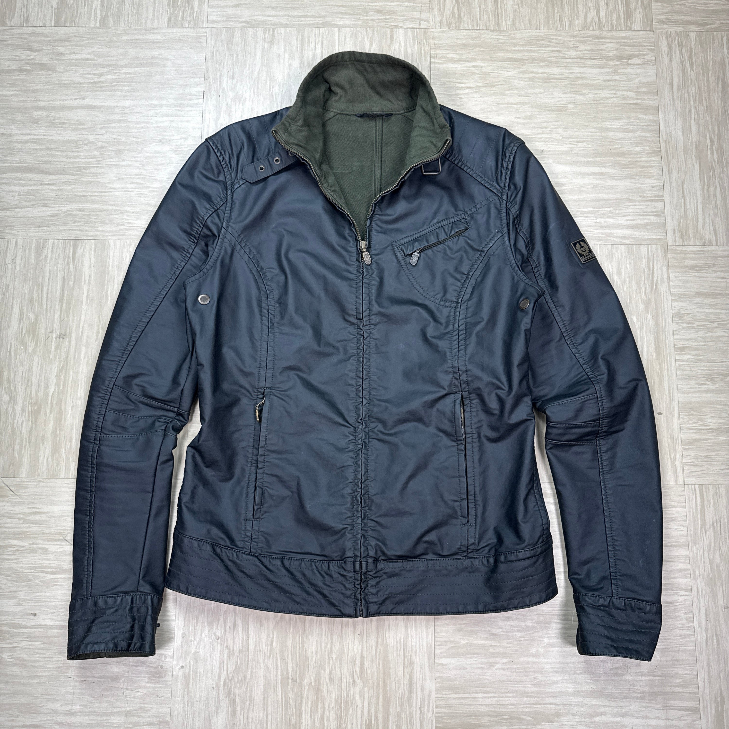 Belstaff 1990's technical leather pre v racer biker jacket (S)