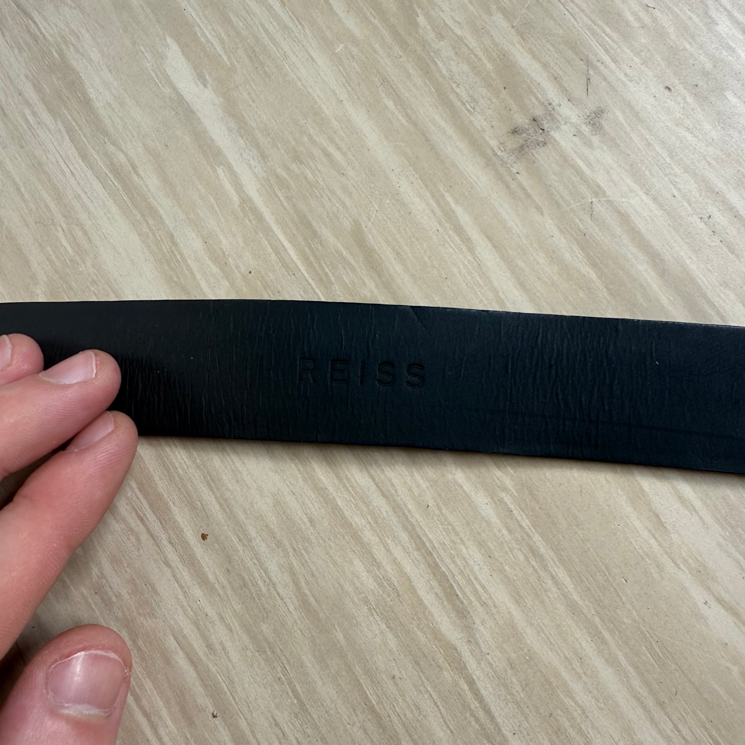 Reiss 2000's black leather belt (OS)