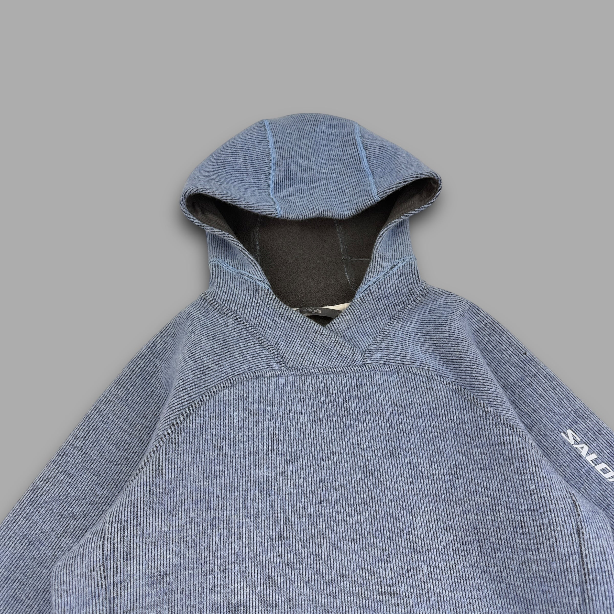 Salomon 2005 technical fleece lined ribbed knit pullover hoodie (S)