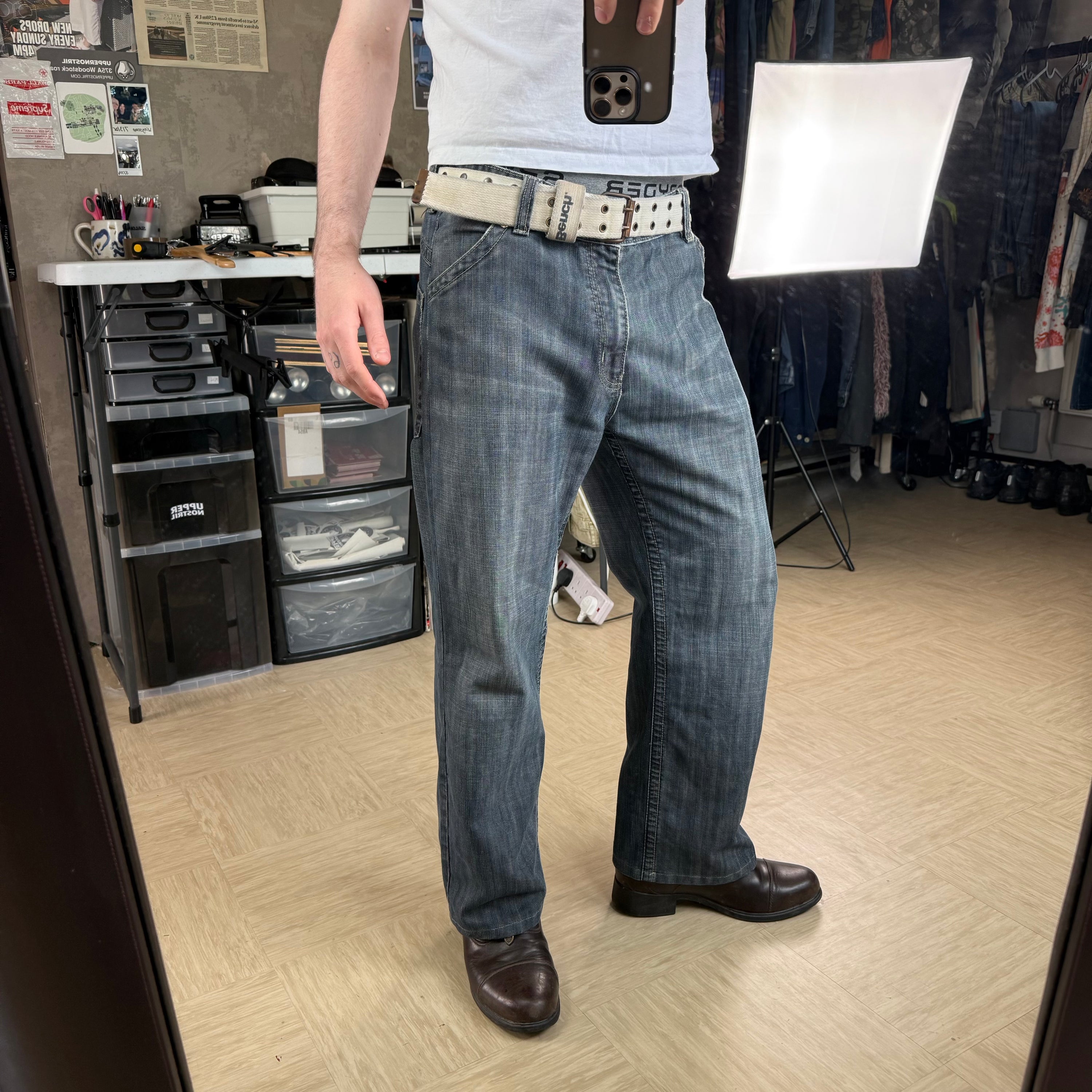 Dolce and gabbana 2000's grey denim bootcut jeans (S)
