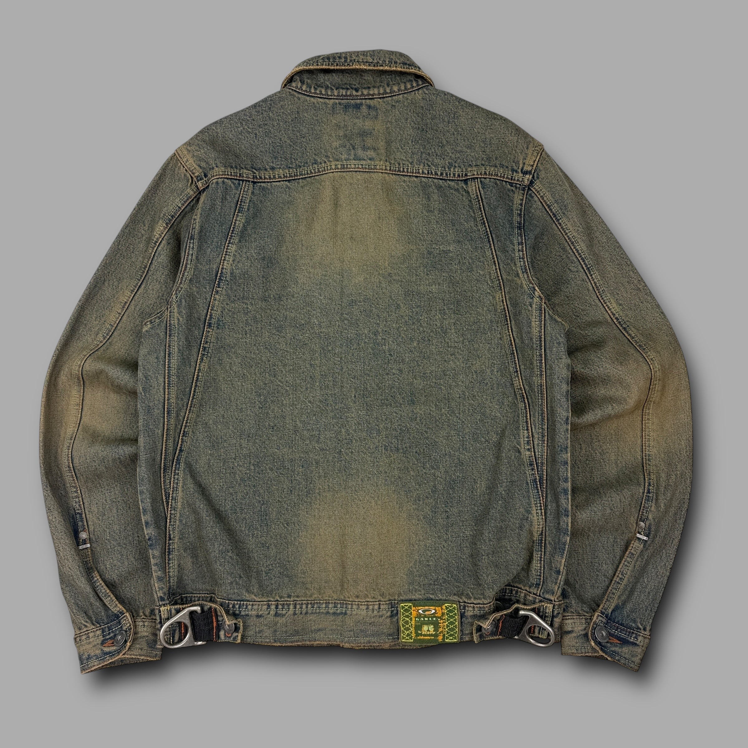 Oakley X-metal 2000's reinforced industrial denim salvage jacket (M)