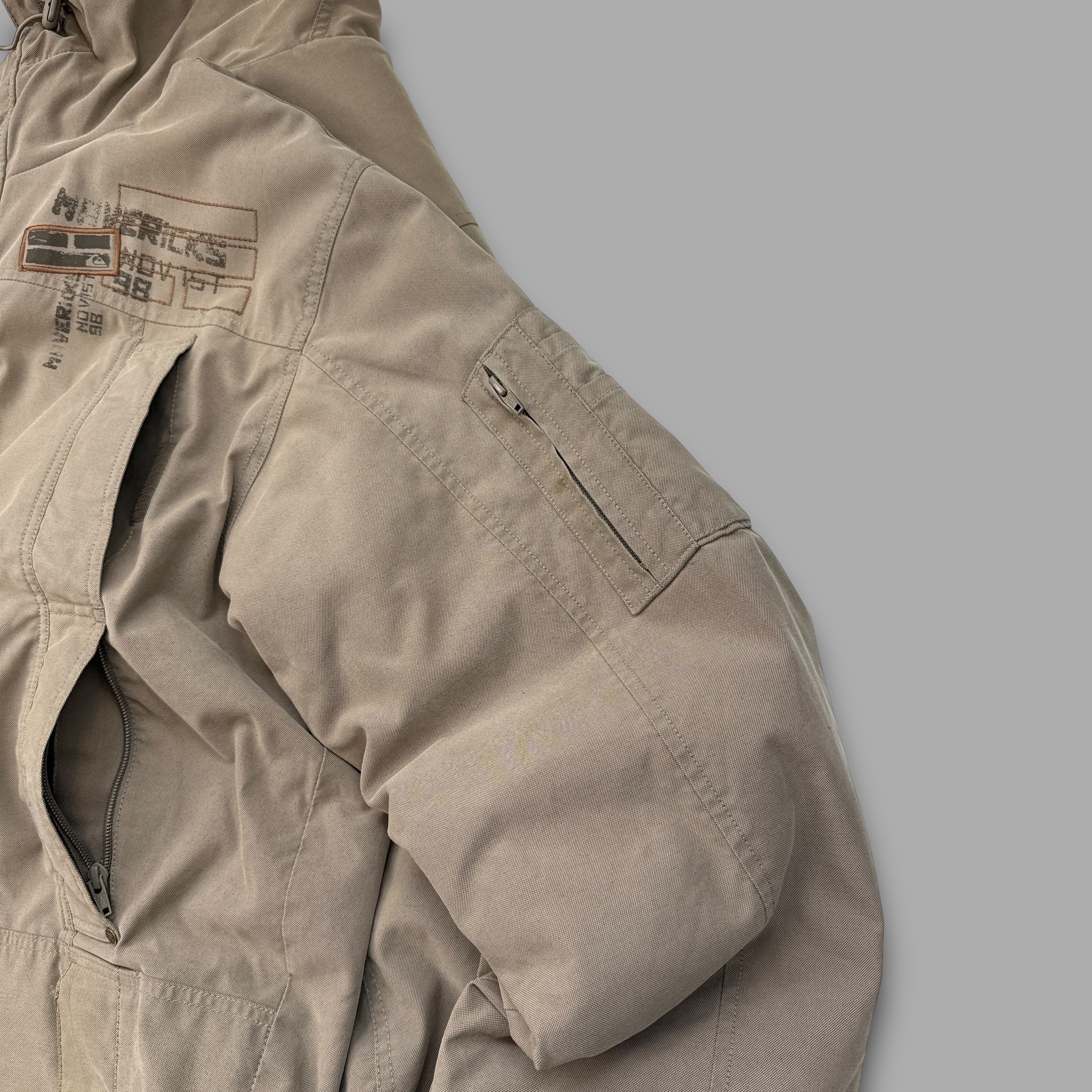 Quiksilver 2000's technical multi-pocket parka jacket (XL)