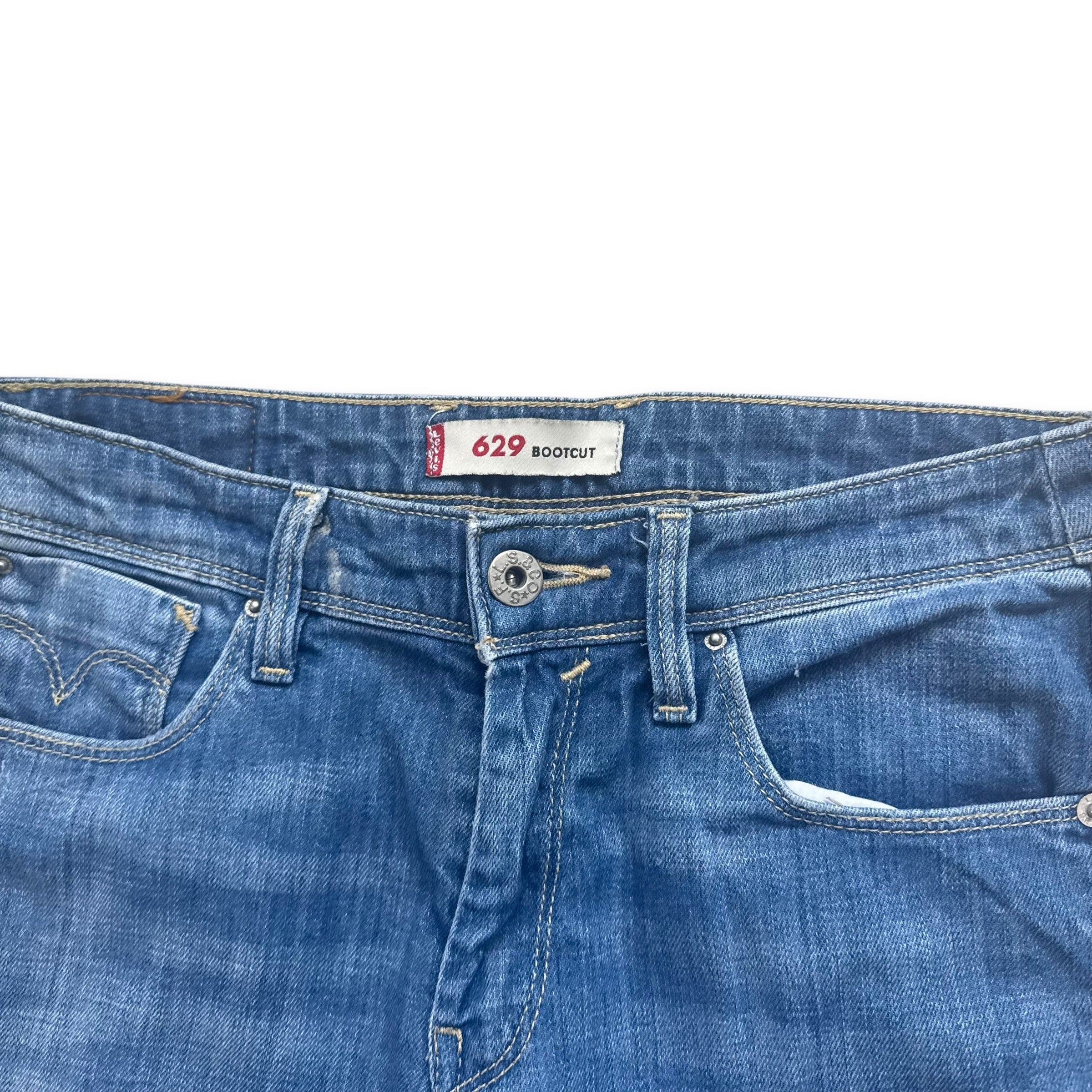 Levi's 629 2000's faded washed denim bootcut jeans (XS)