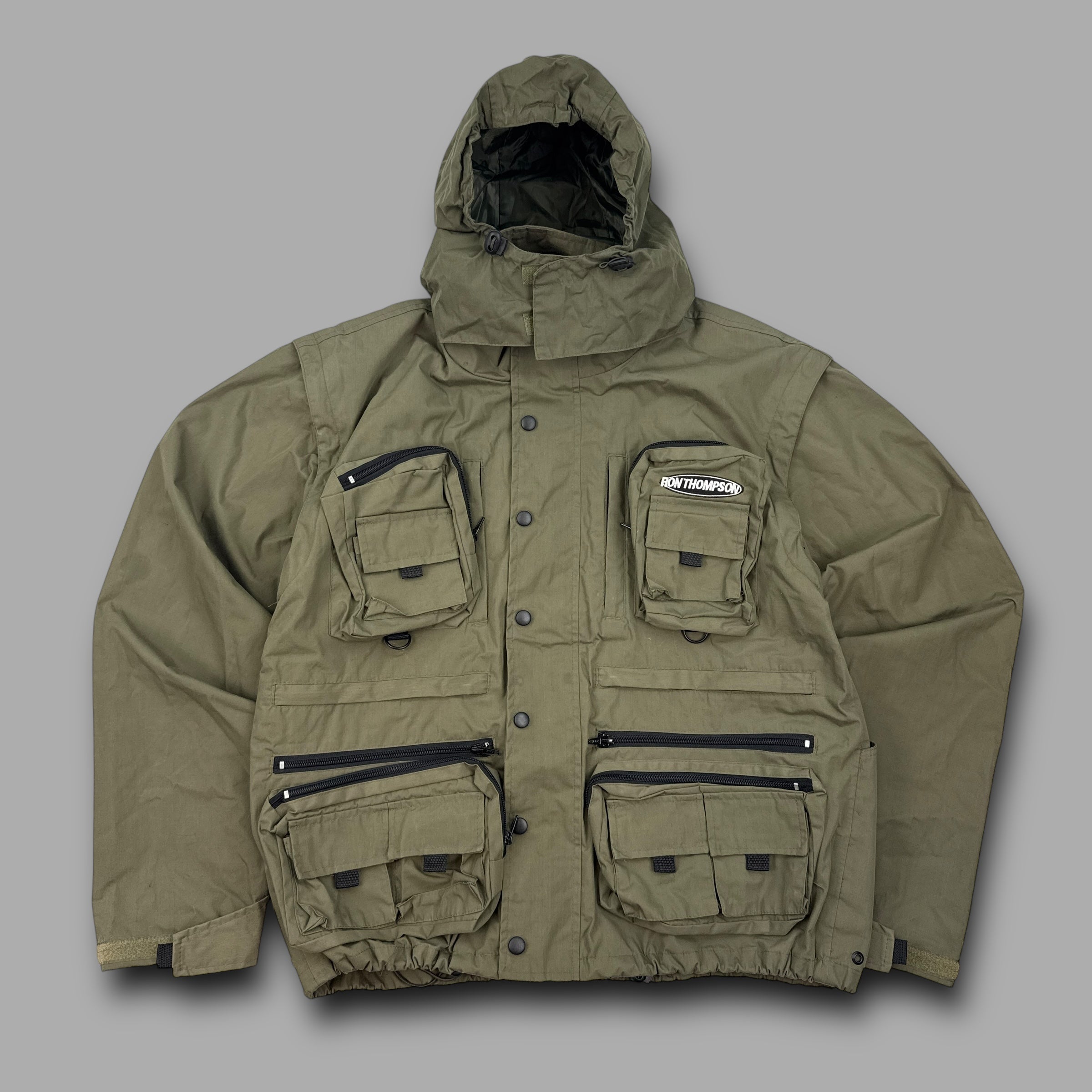 Ron Thompson 2000's technical multi-pocket cropped wading jacket (M)