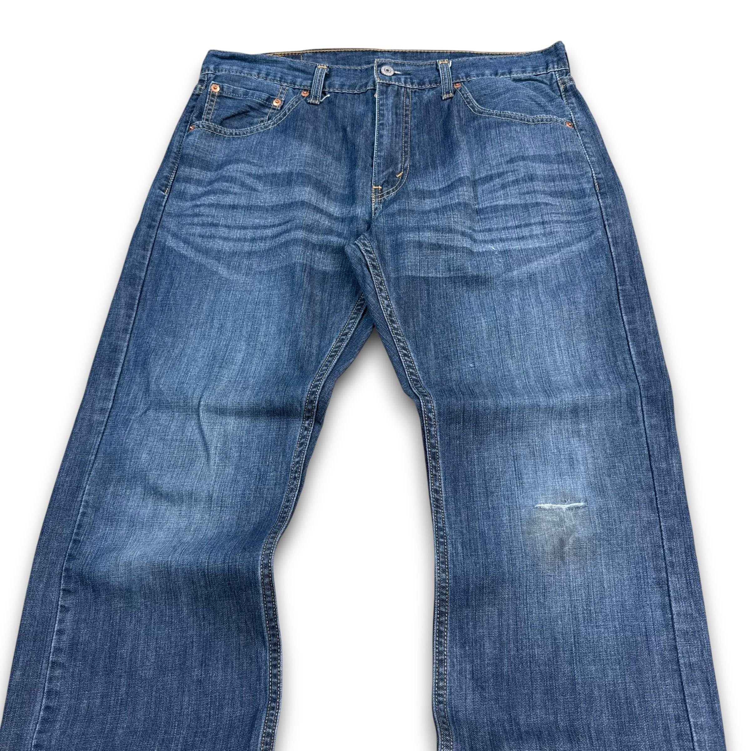 Levi's 527 2000's distressed faded denim bootcut jeans (S)