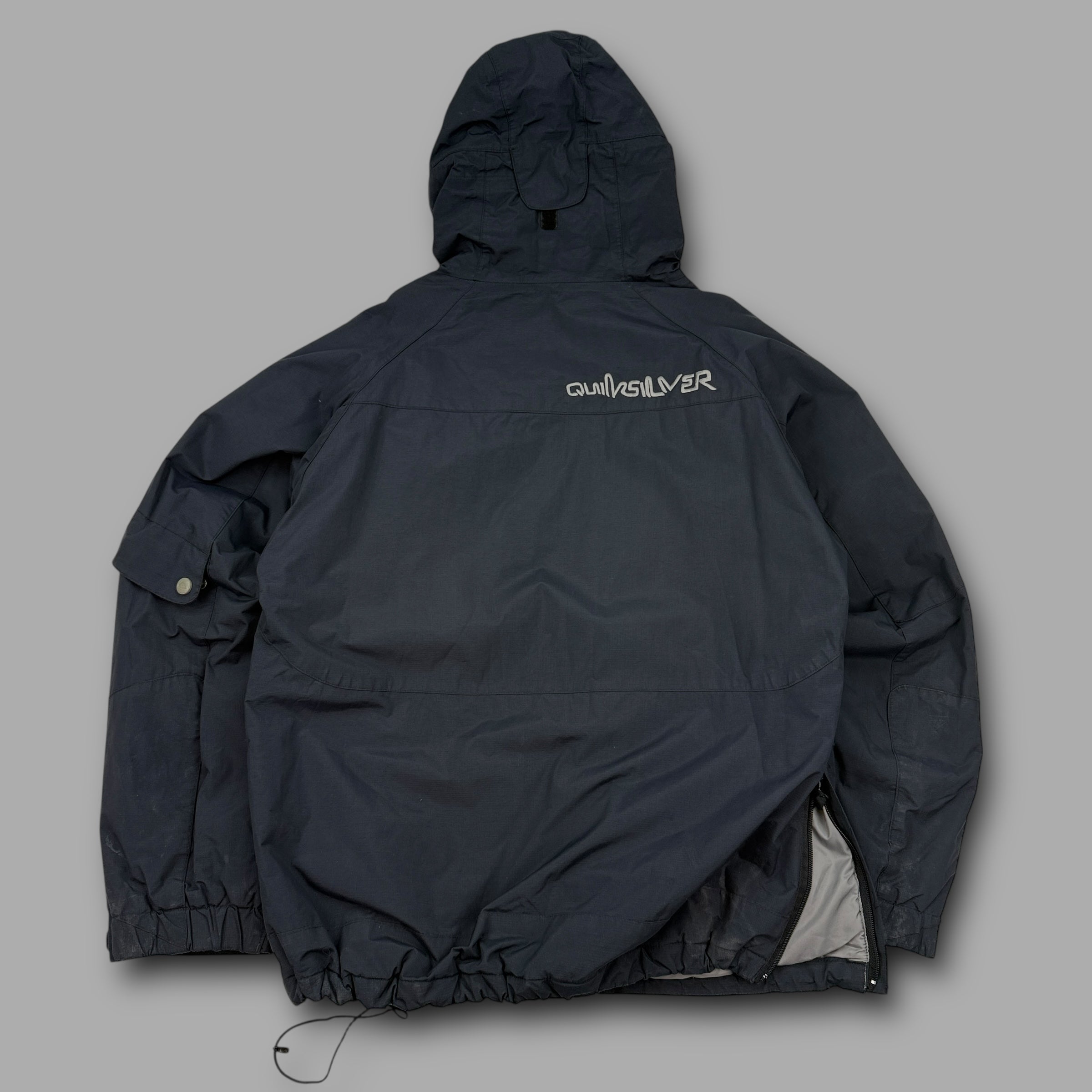 Quiksilver 2000's technical asymmetrical zip compass ski jacket (M)