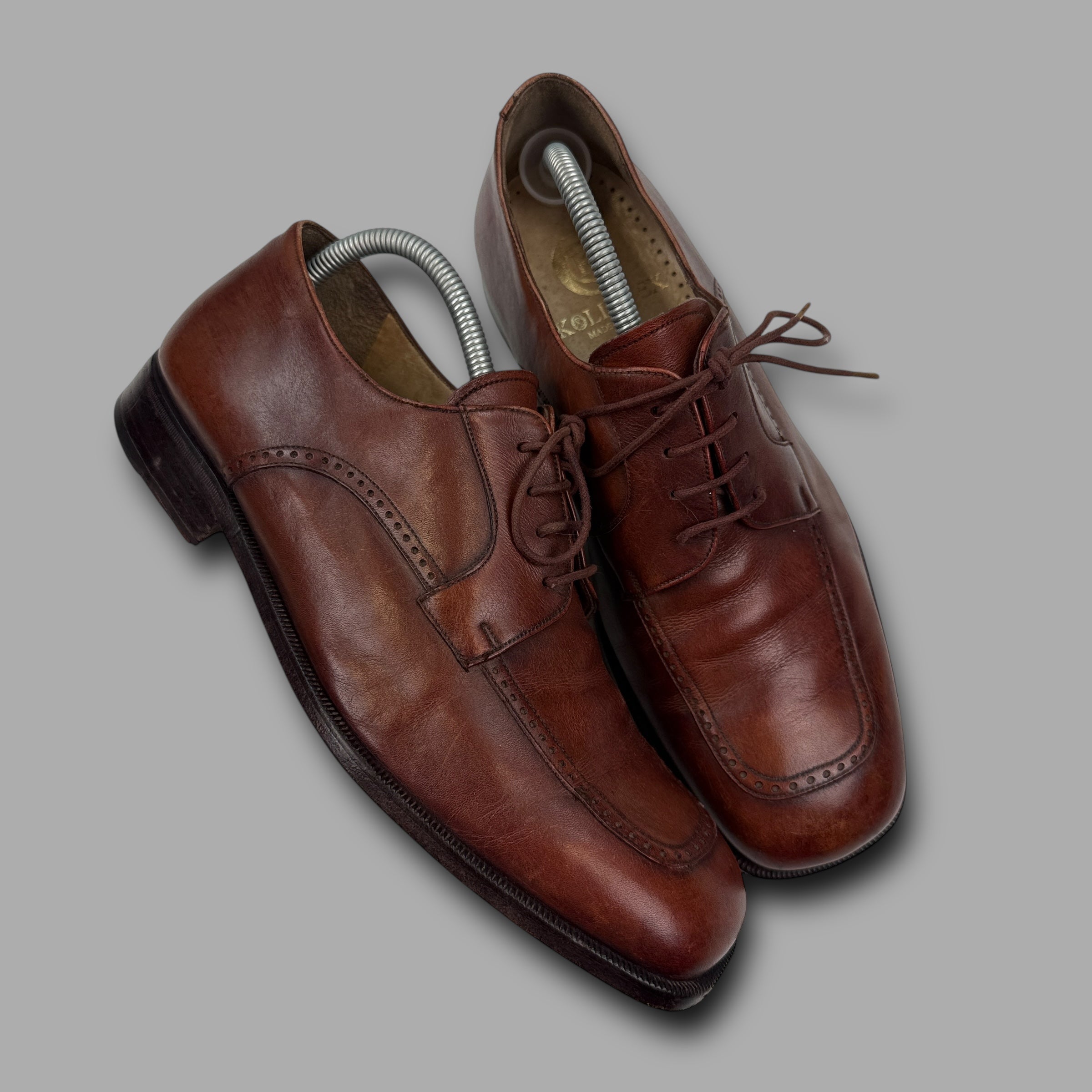 Kollflex brown leather lace up brogue shoes (UK10)