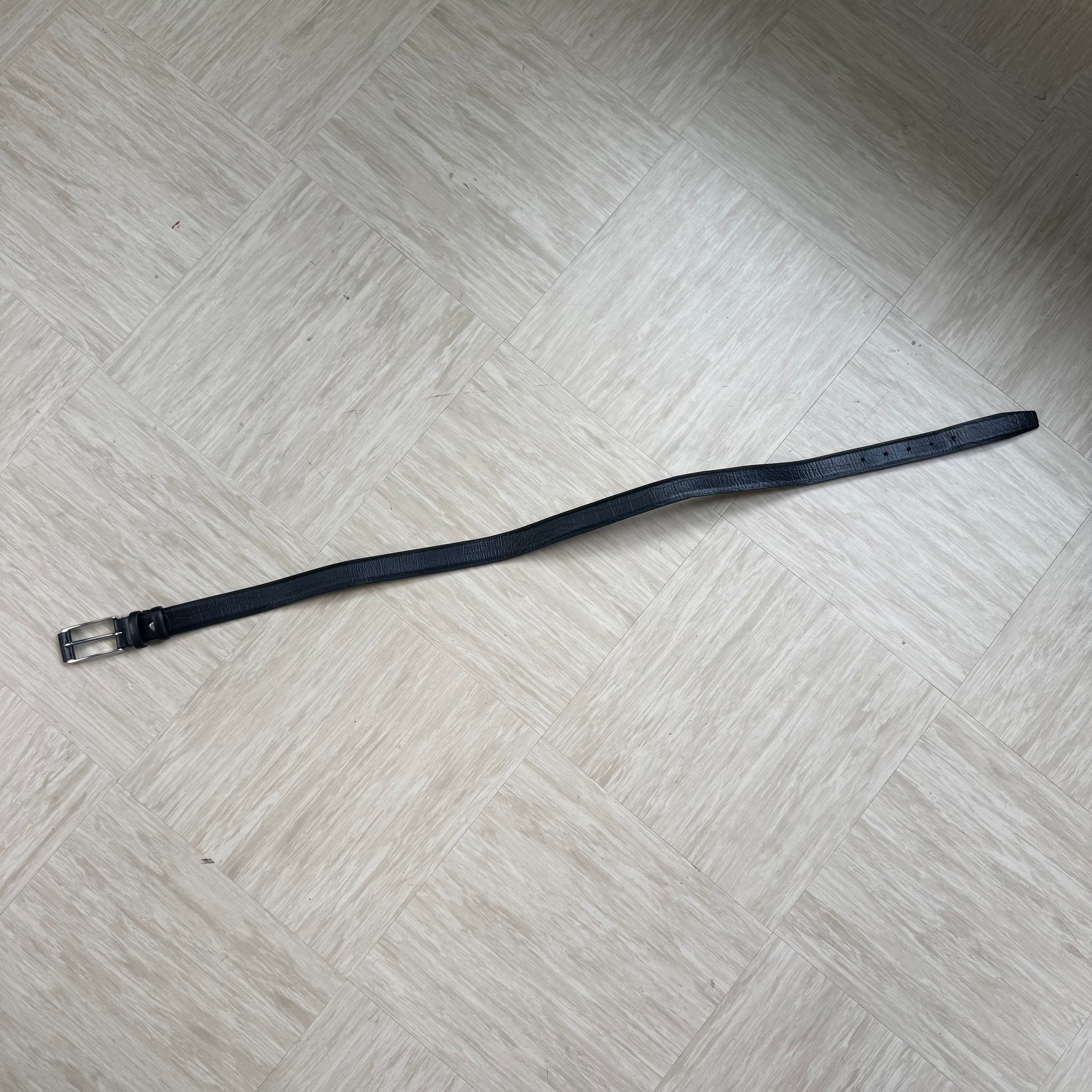 Reiss 2000's black leather belt (OS)