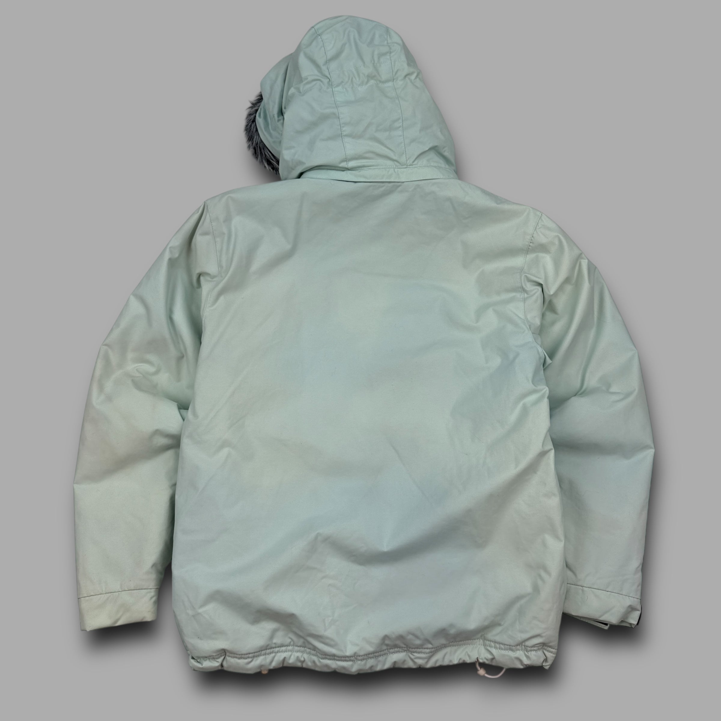 Billabong 2000's technical panelled fur hood ski jacket (XL) wms