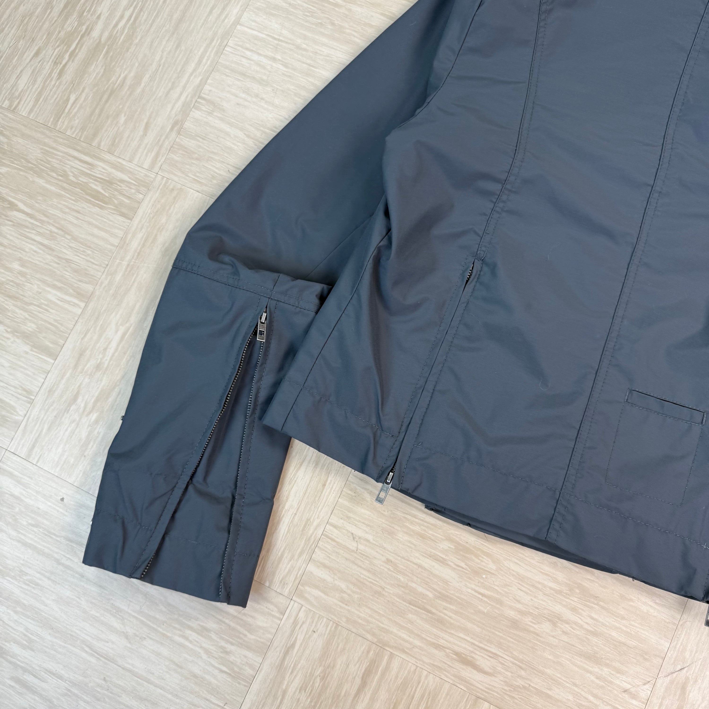 Bench 2000's technical nylon asymmetrical zip high collar jacket (S)