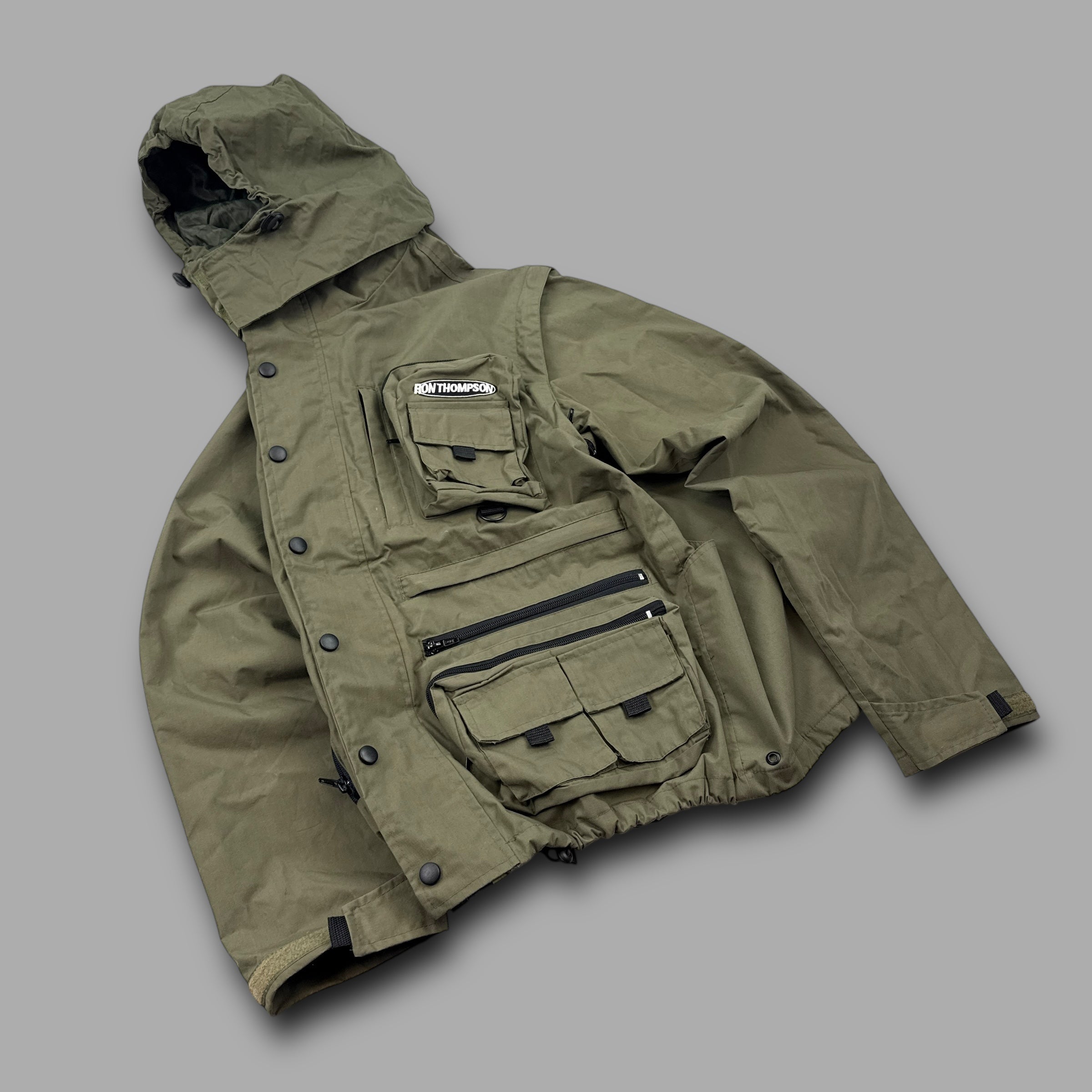 Ron Thompson 2000's technical multi-pocket cropped wading jacket (M)