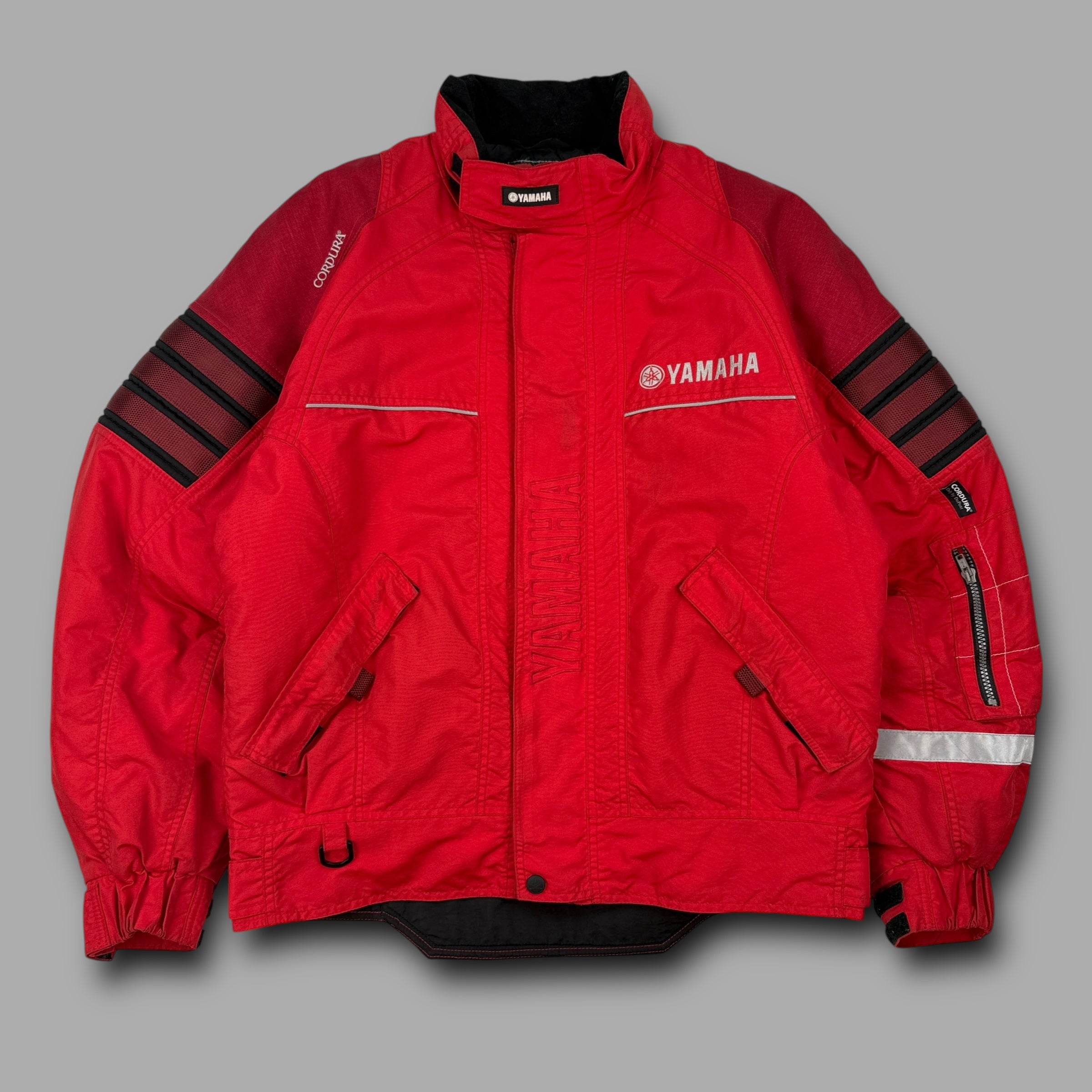 Yamaha 2000's technical cordura panelled biker jacket (M)