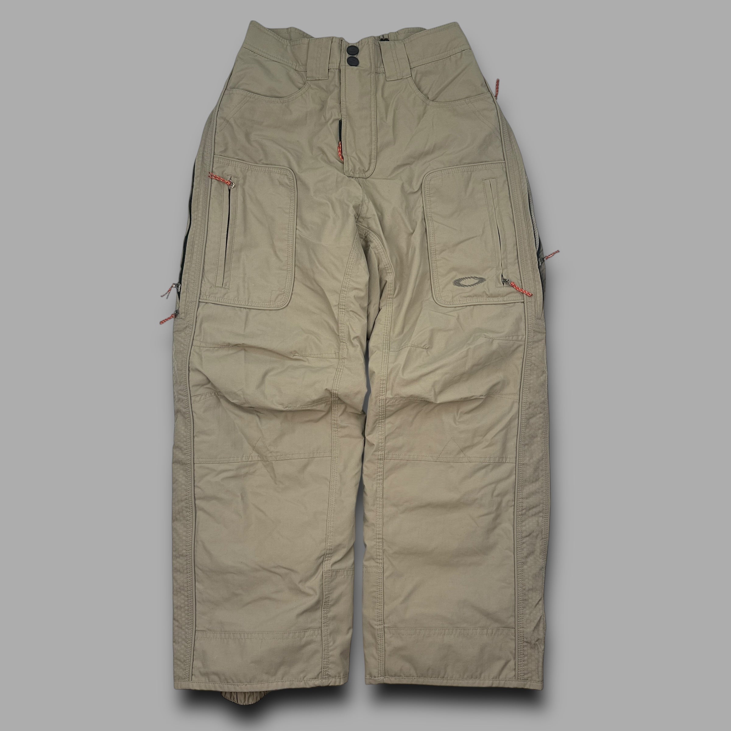 Oakley software 2000's technical baggy wide leg contrast stitch ski sallopettes (S)