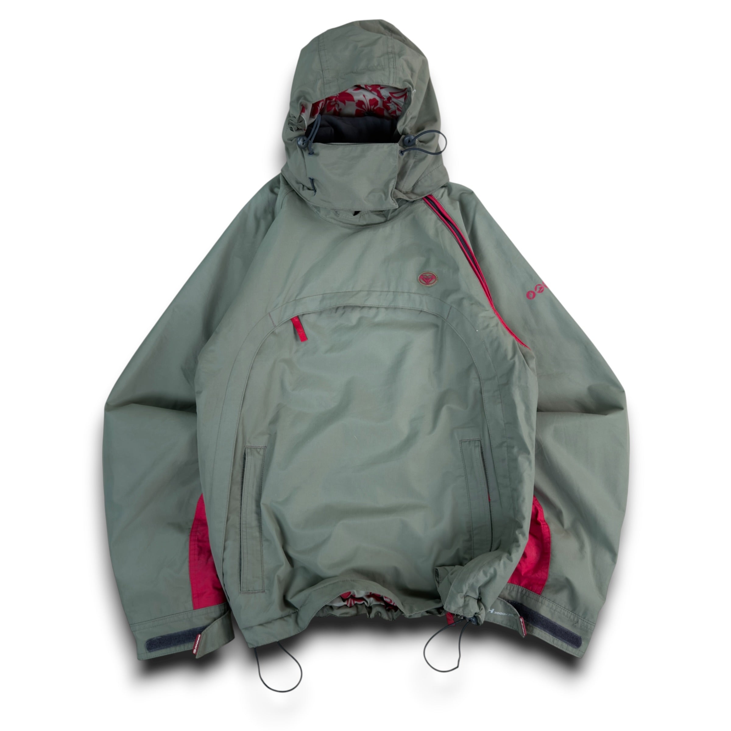 Quiksilver x Roxy 2000's technical asymmetrical zip softshell ski jacket (S)