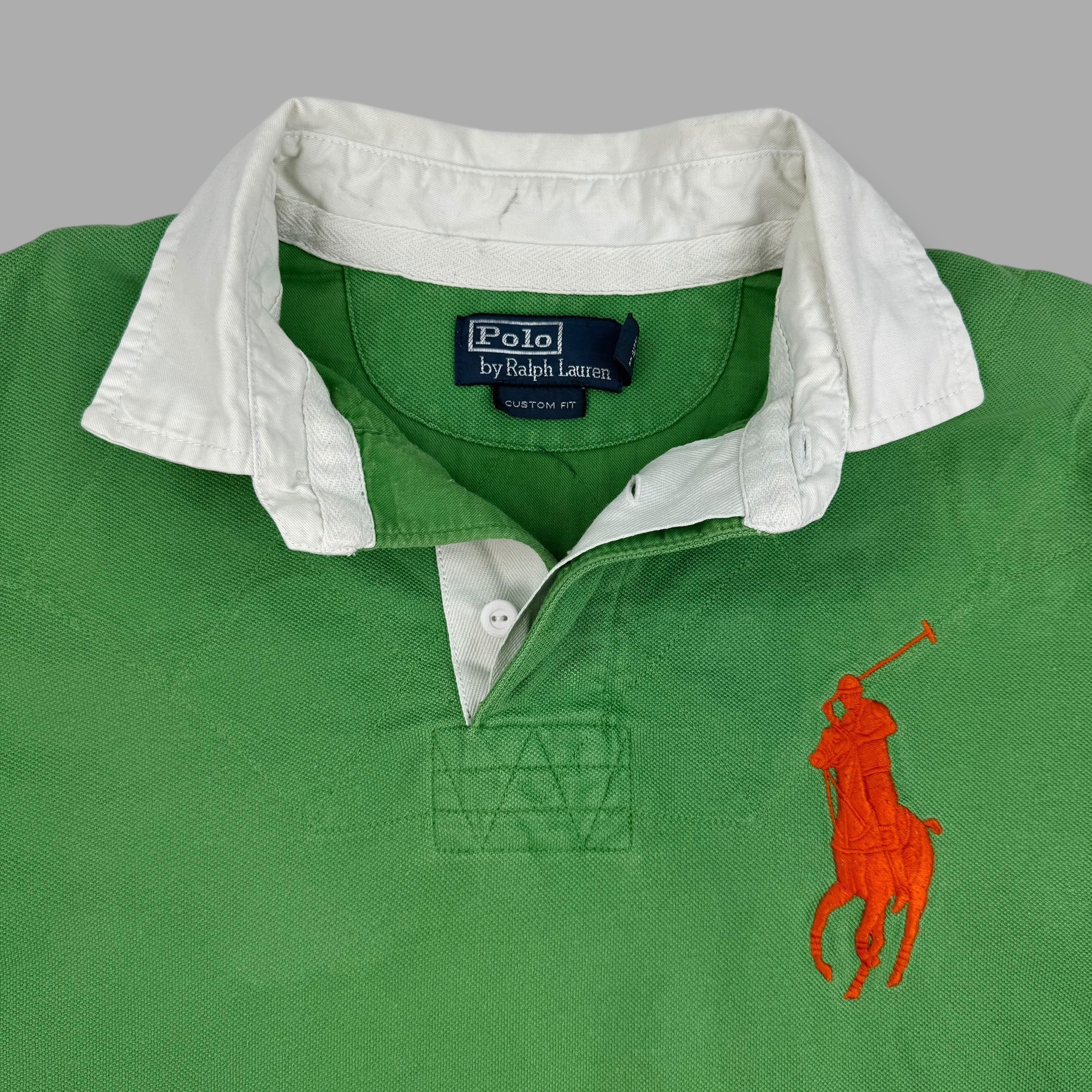 Ralph Lauren 2000's embroidered big pony rugby polo shirt (L)
