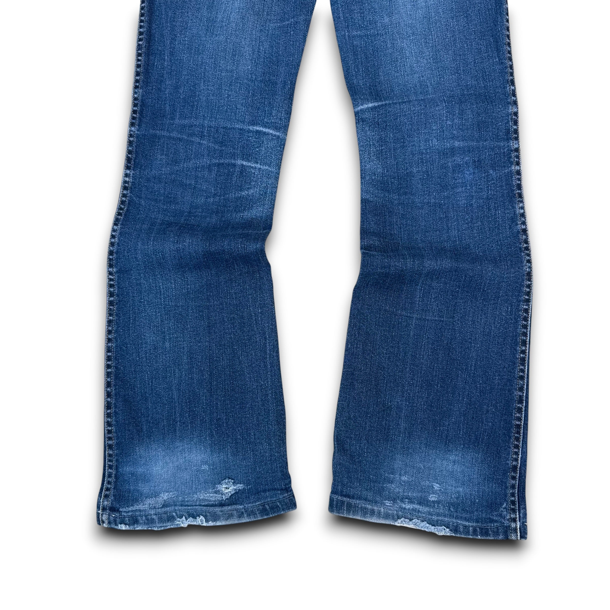 Moschino 2000's low waisted fitted denim bootcut jeans (S)