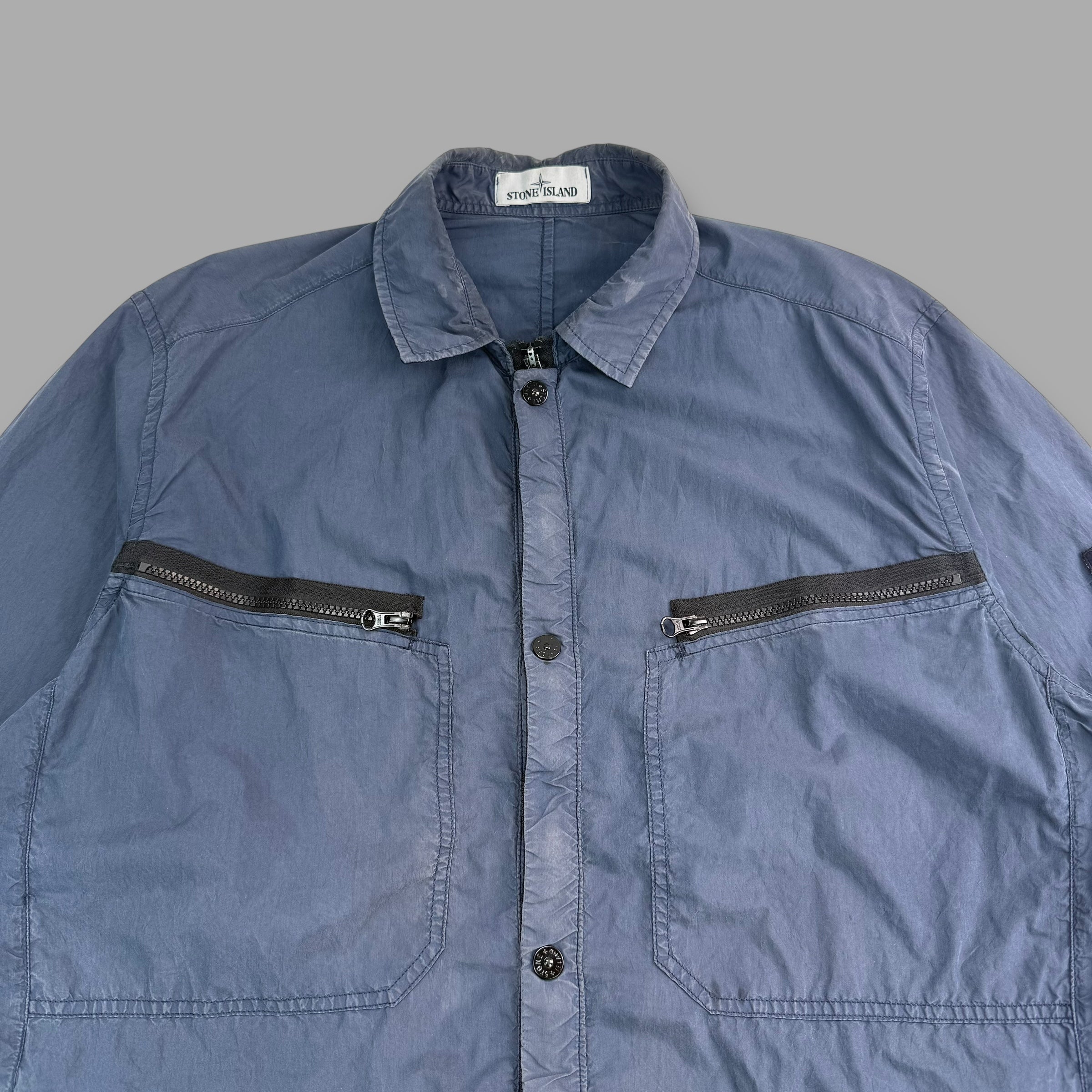 Stone island zip up overshirt (XXL)