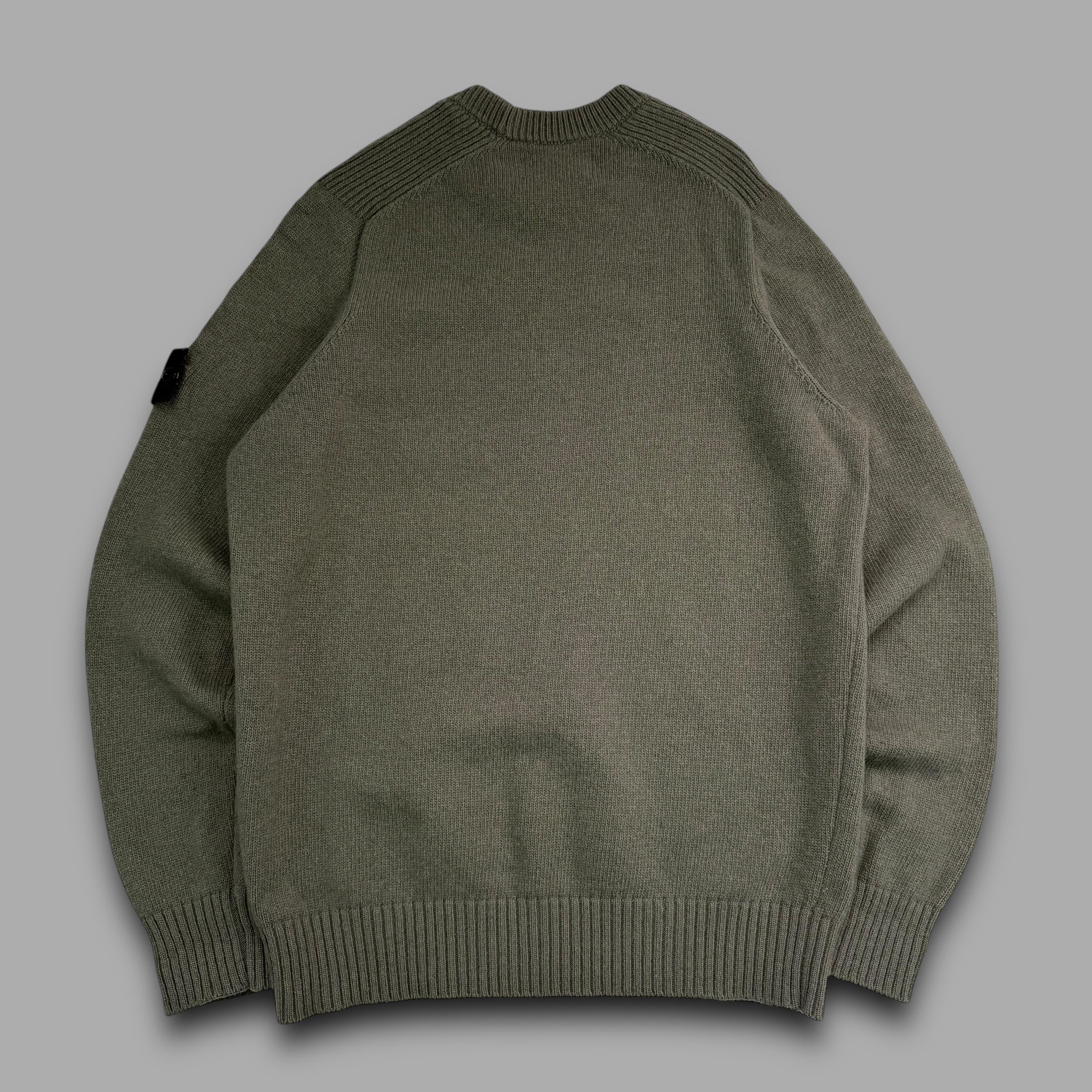 Stone island wool knit pullover sweatshirt (M)